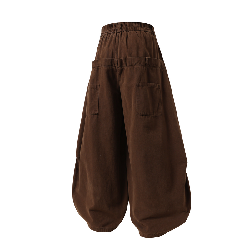 Omirad Classic Barrel Pants | Wide Leg Cotton Trousers