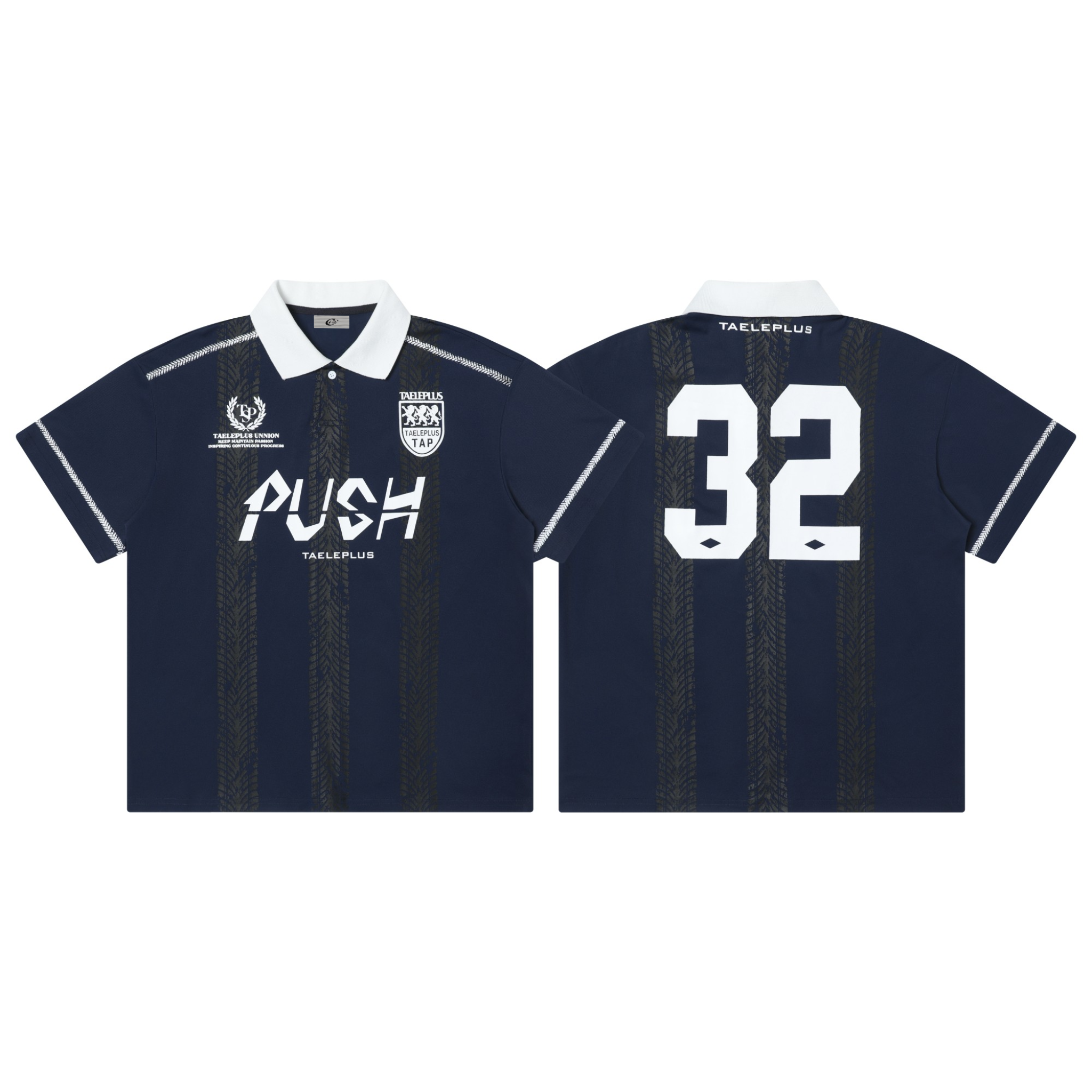 PUSH Contrast Collar Soccer Jersey | Street Football Shirt