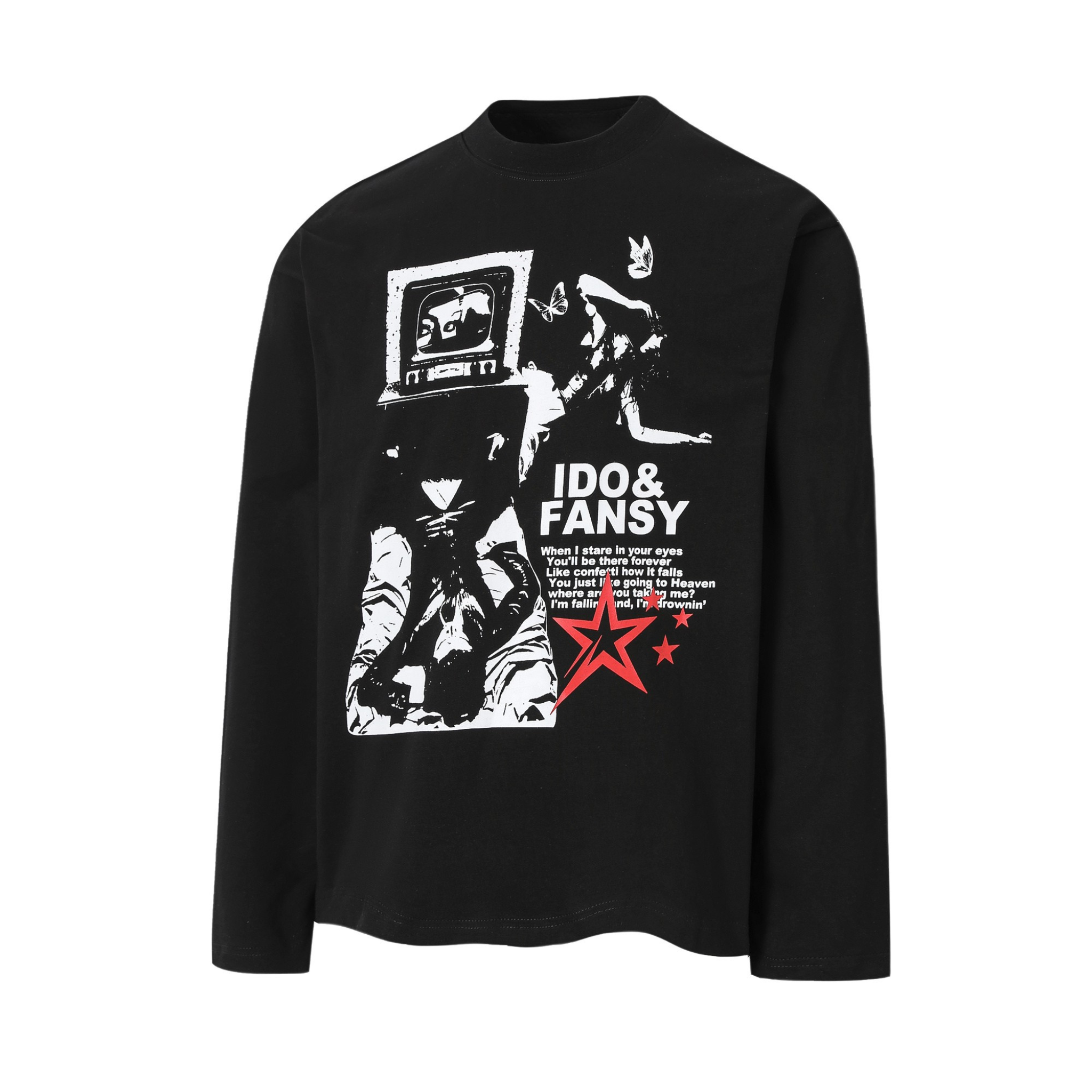 IDO& FANSY Graphic Collage Long-Sleeve Tee | Streetwear