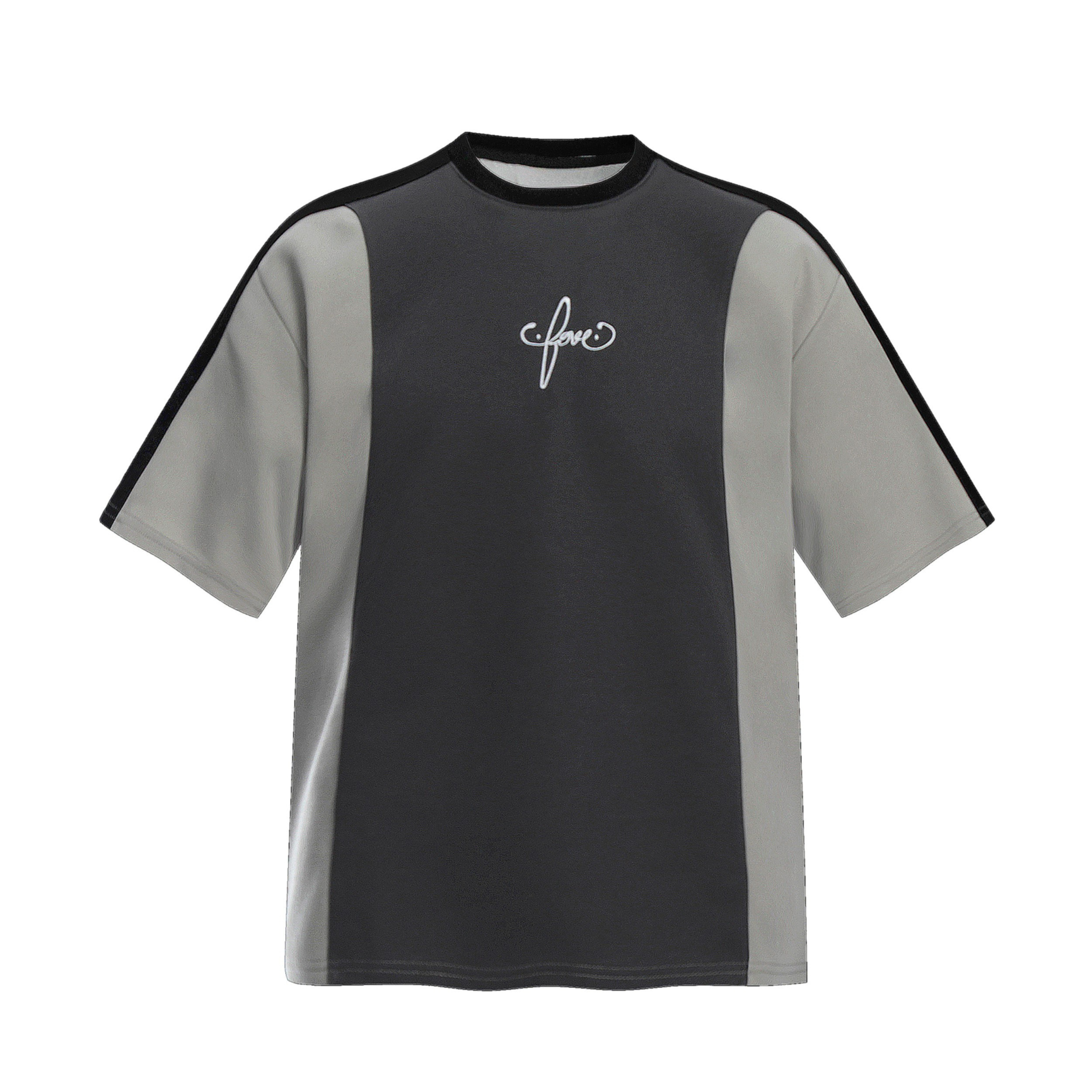 Omirad Contrast Panel Cotton Tee | Color Block Streetwear
