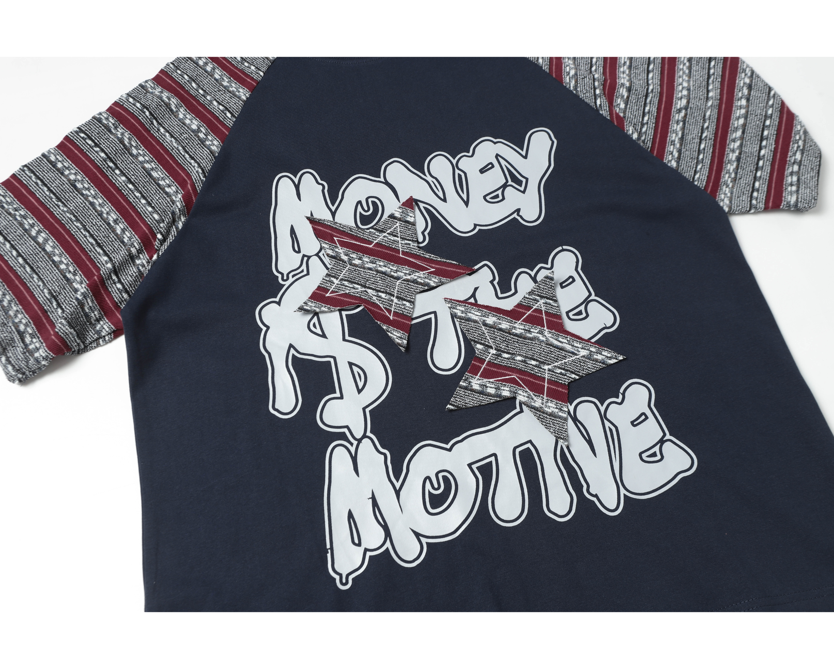 Omirad Money Is The Motive Patchwork Graphic T-Shirt