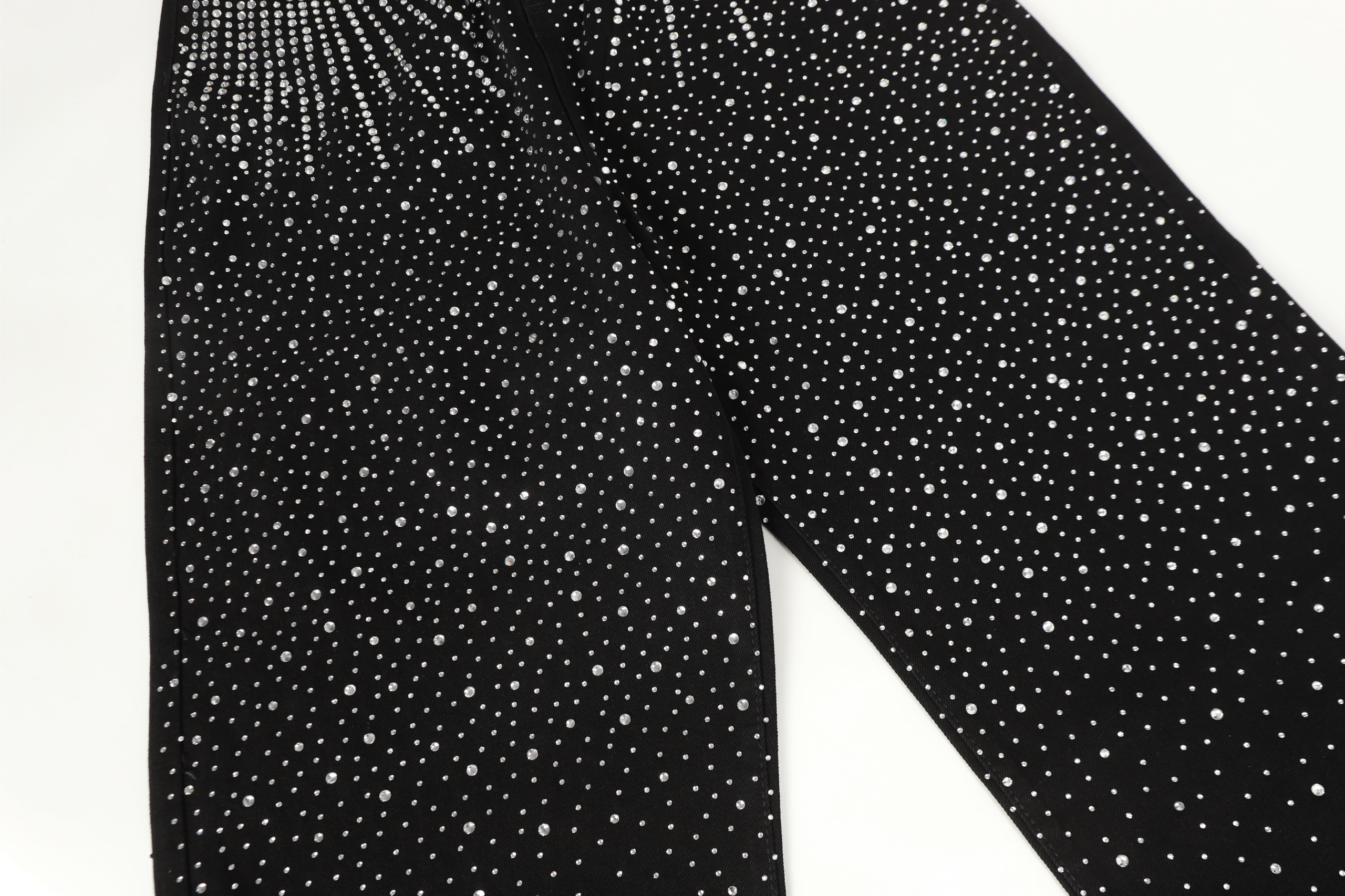 Rhinestone Galaxy Wide-Leg Jeans | All-Over Crystal Denim