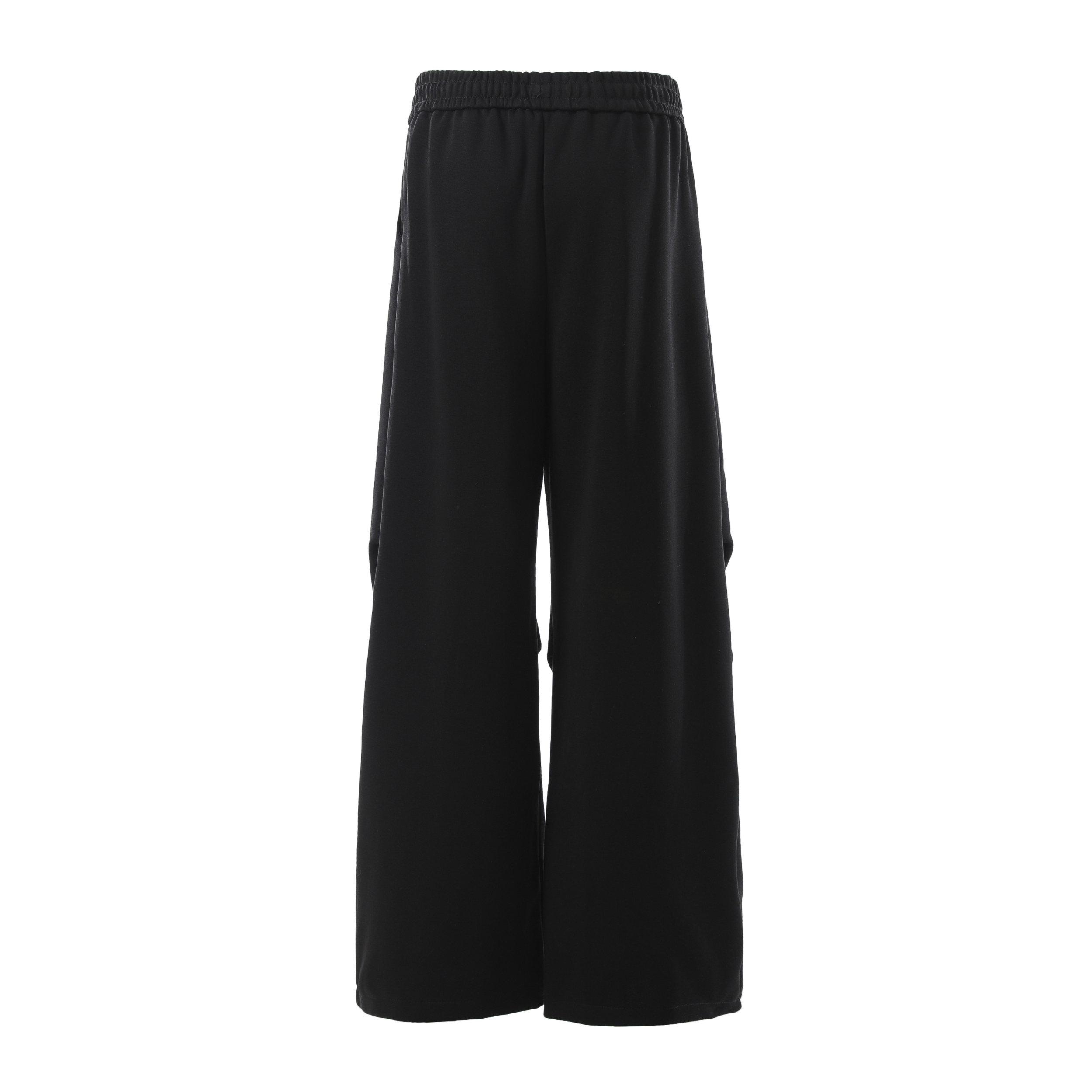 Sculpted 3D Pleat Wide-Leg Sweatpants | Oversized Fit