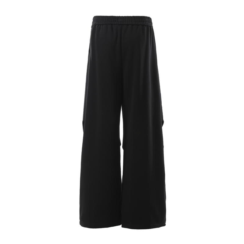 Sculpted 3D Pleat Wide-Leg Sweatpants | Oversized Fit