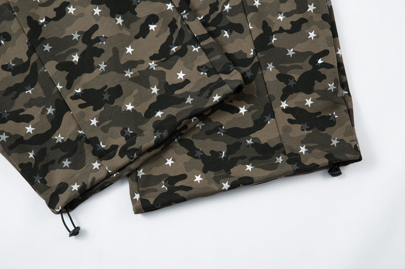 Omirad Star Camo Wide-Leg Sweatpants | Military Streetwear