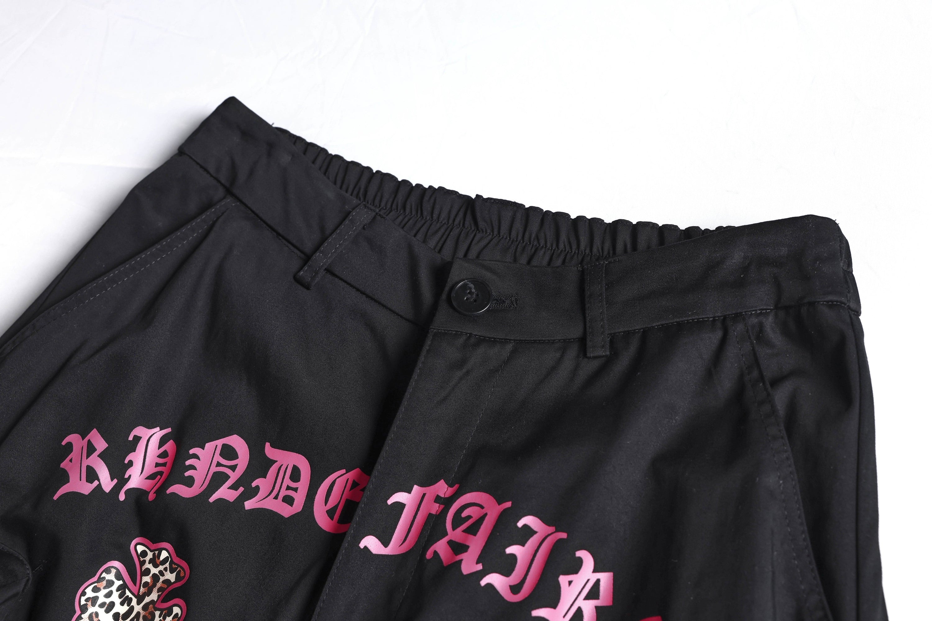 Gothic Cross Cargo Pants | Wide-Leg Streetwear Trousers