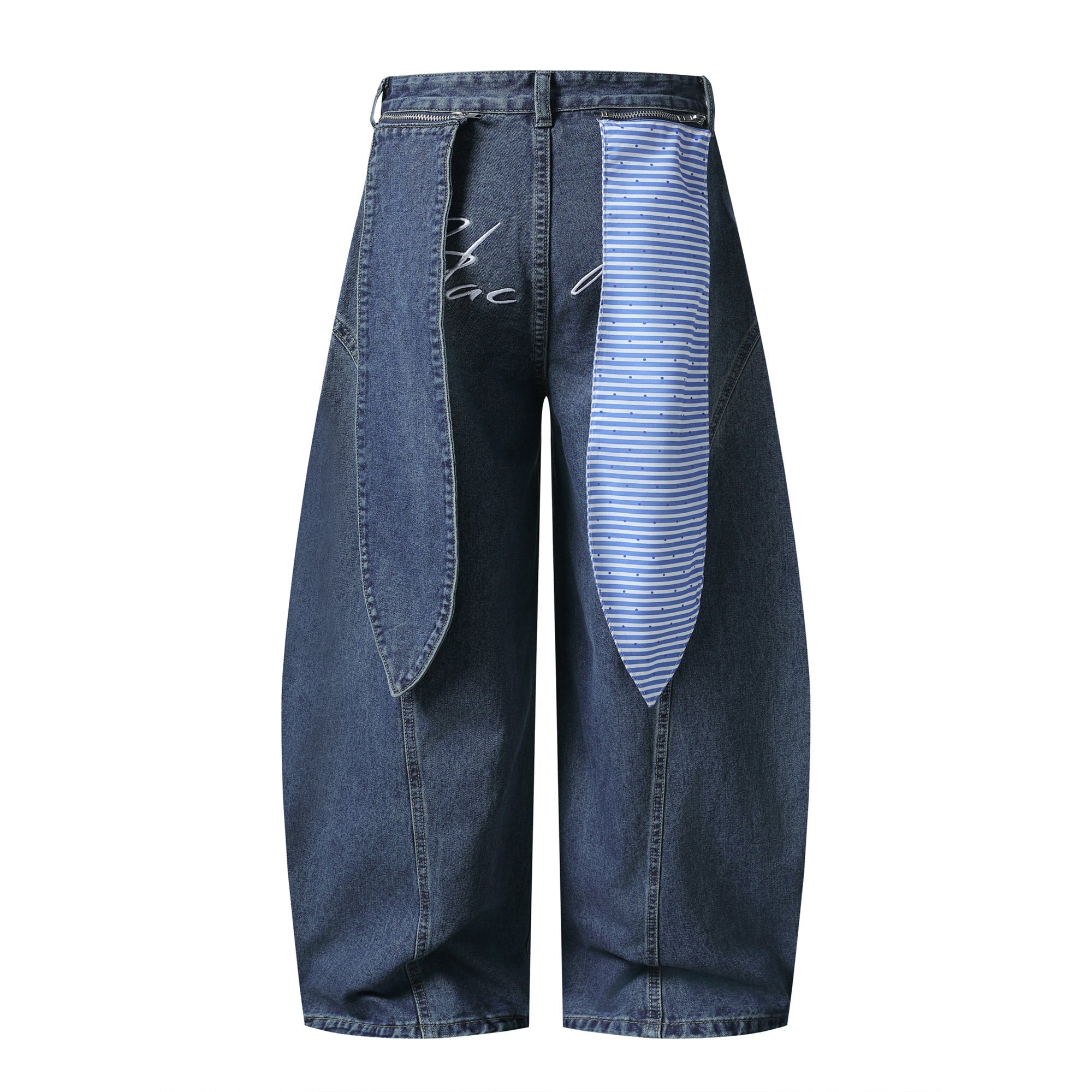 Star Patch Wide-Leg Denim Jeans | Y2K Street Style
