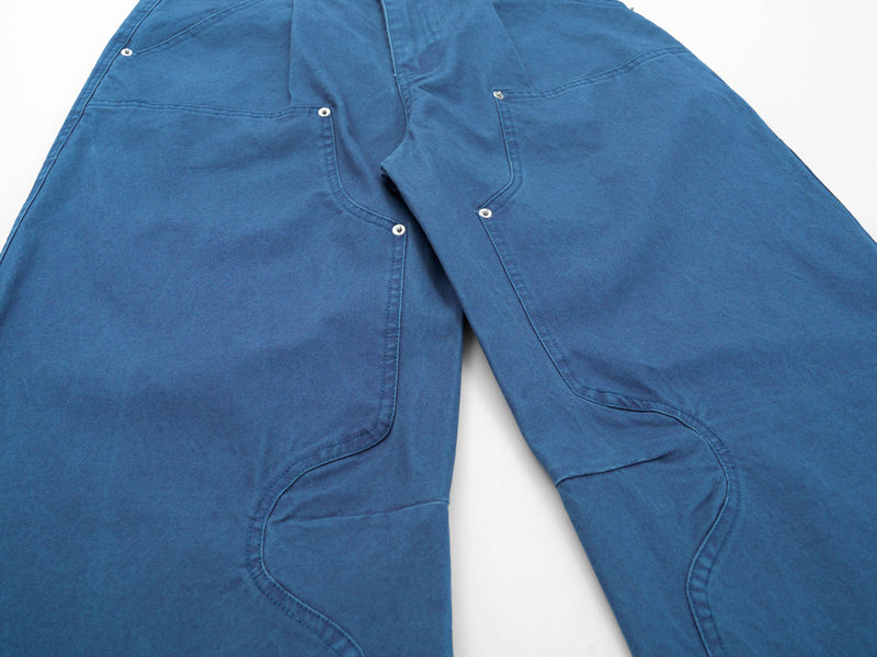 Utility Panel Wide-Leg Denim Pants | Workwear Streetwear