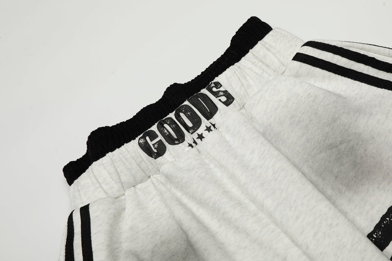 Bold Letter Triple Stripe Track Pants | Oversized Streetwear