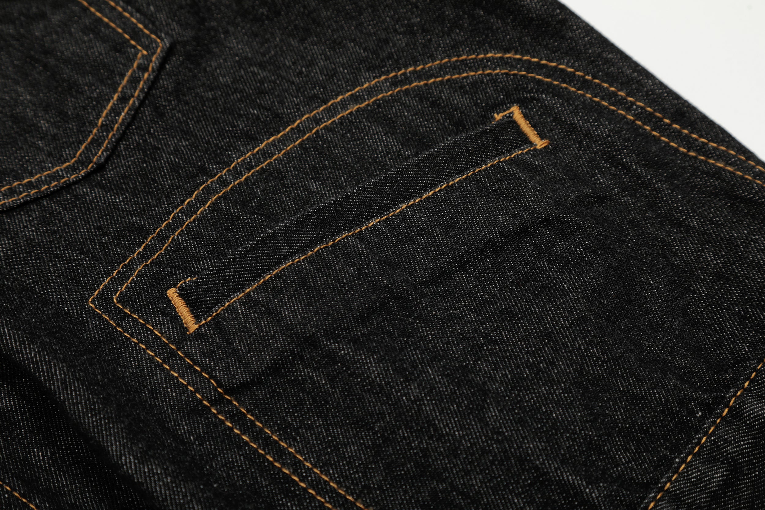 Omirad Raw Black Cropped Denim Jacket | Contrast Stitch