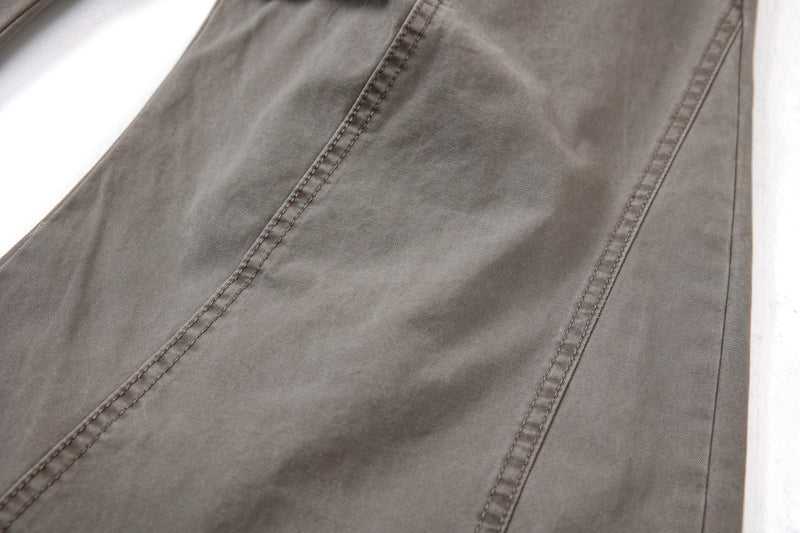 Curved Seam Washed Wide-Leg Pants | Oversized Street Style