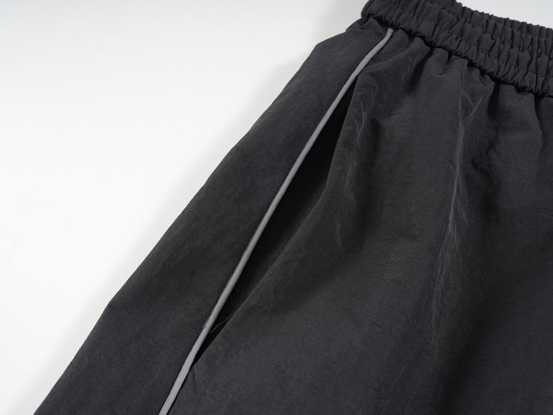 Omirad Flag Print Wide-Leg Nylon Pants | Streetwear Baggy Fit