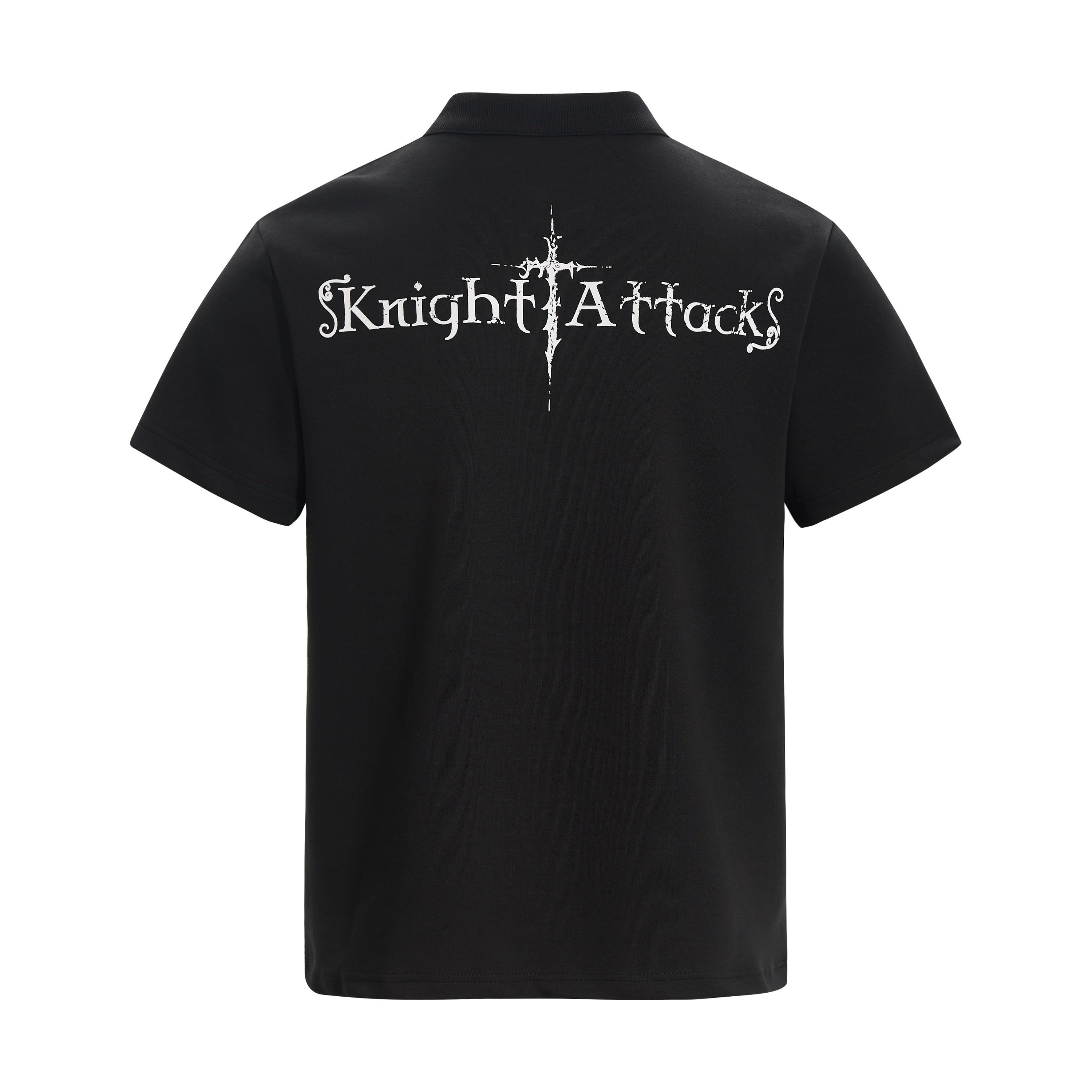 Omirad Knight Attack Graphic Polo Tee | Medieval Streetwear