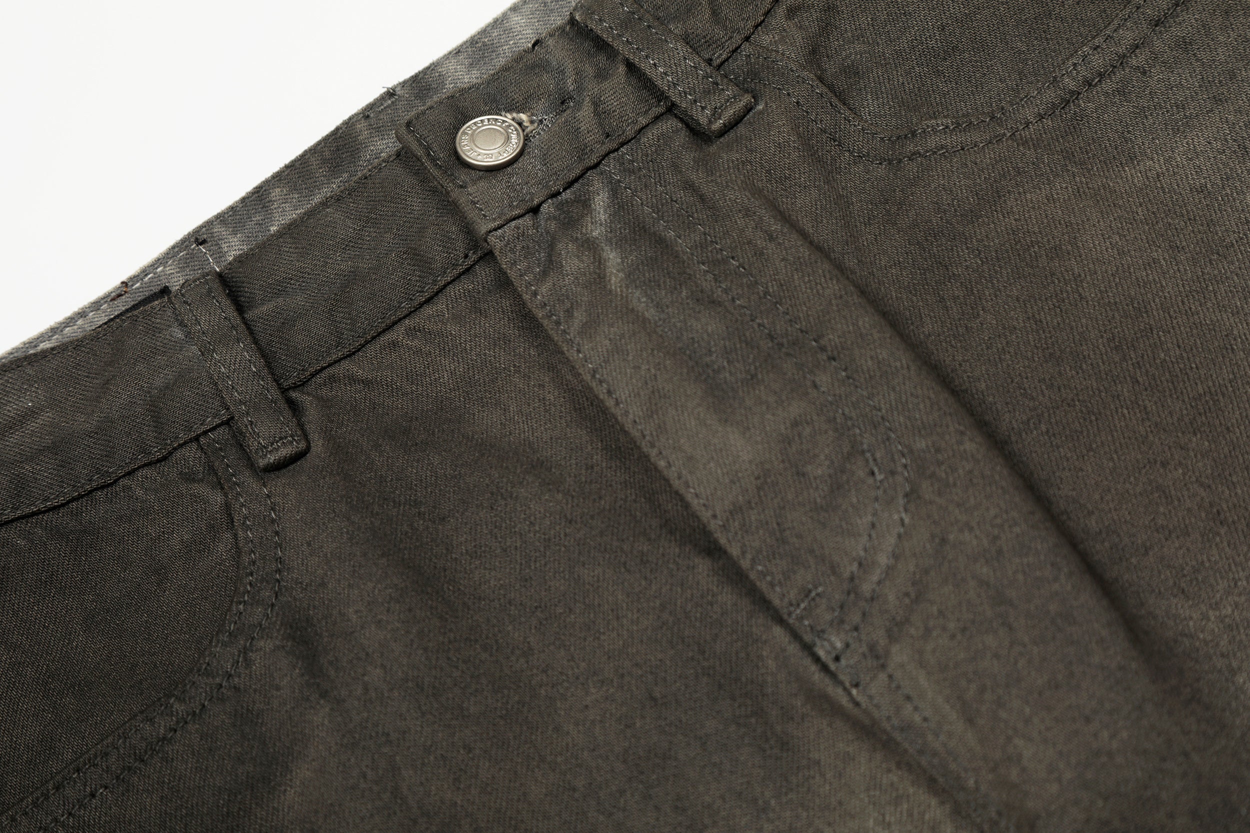 Omirad Faded Curved Wide-Leg Denim Pants | Vintage Wash