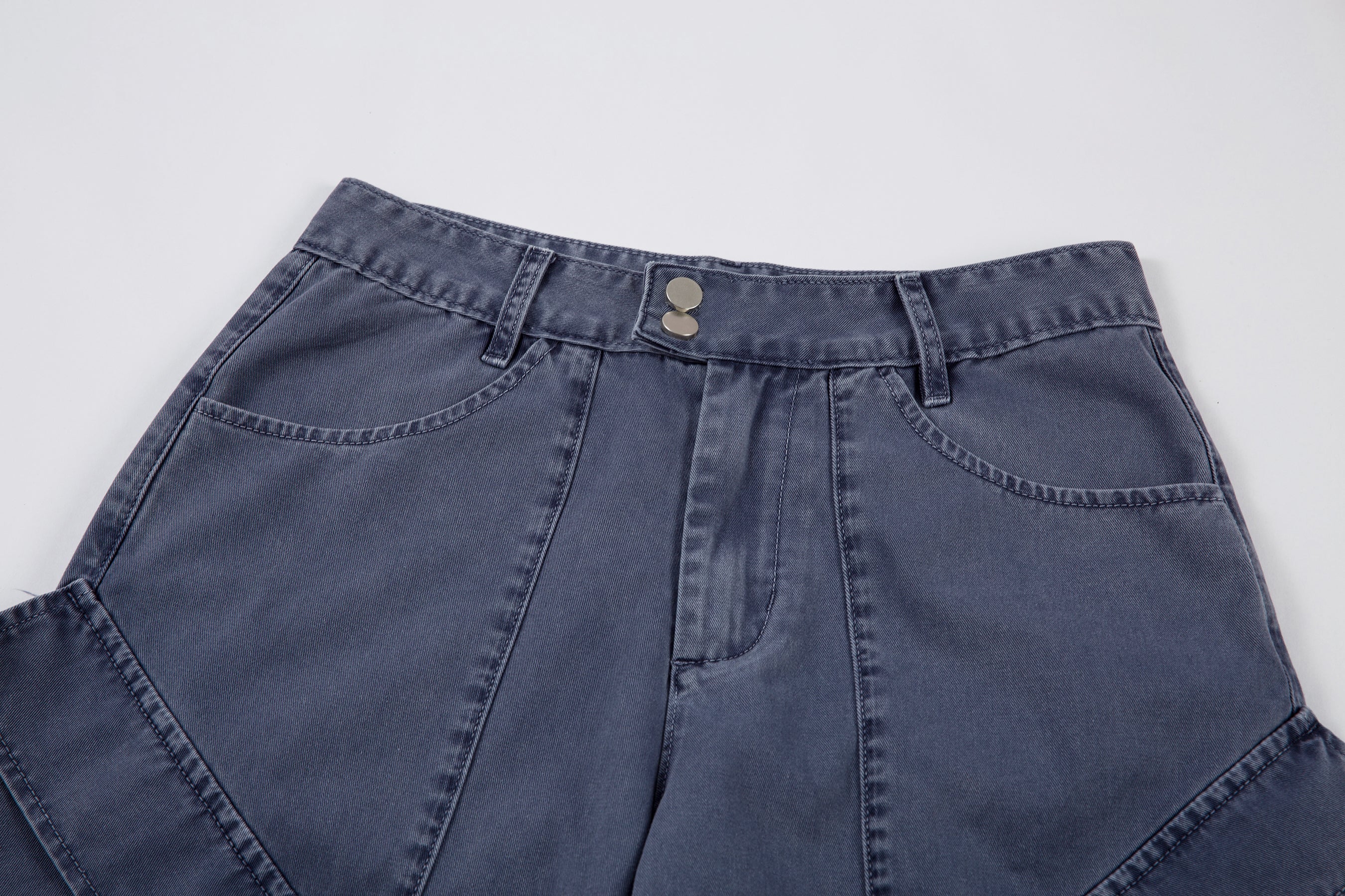 Omirad Curved-Cut Barrel Denim Pants | 100% Cotton Streetwear