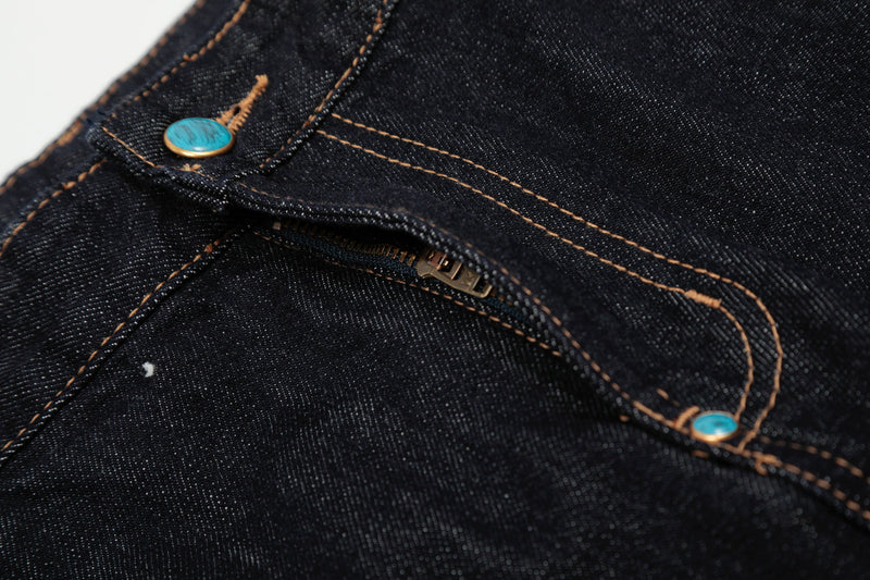 Omirad Studded Dark-Wash Wide-Leg Jeans | SEAKOFF