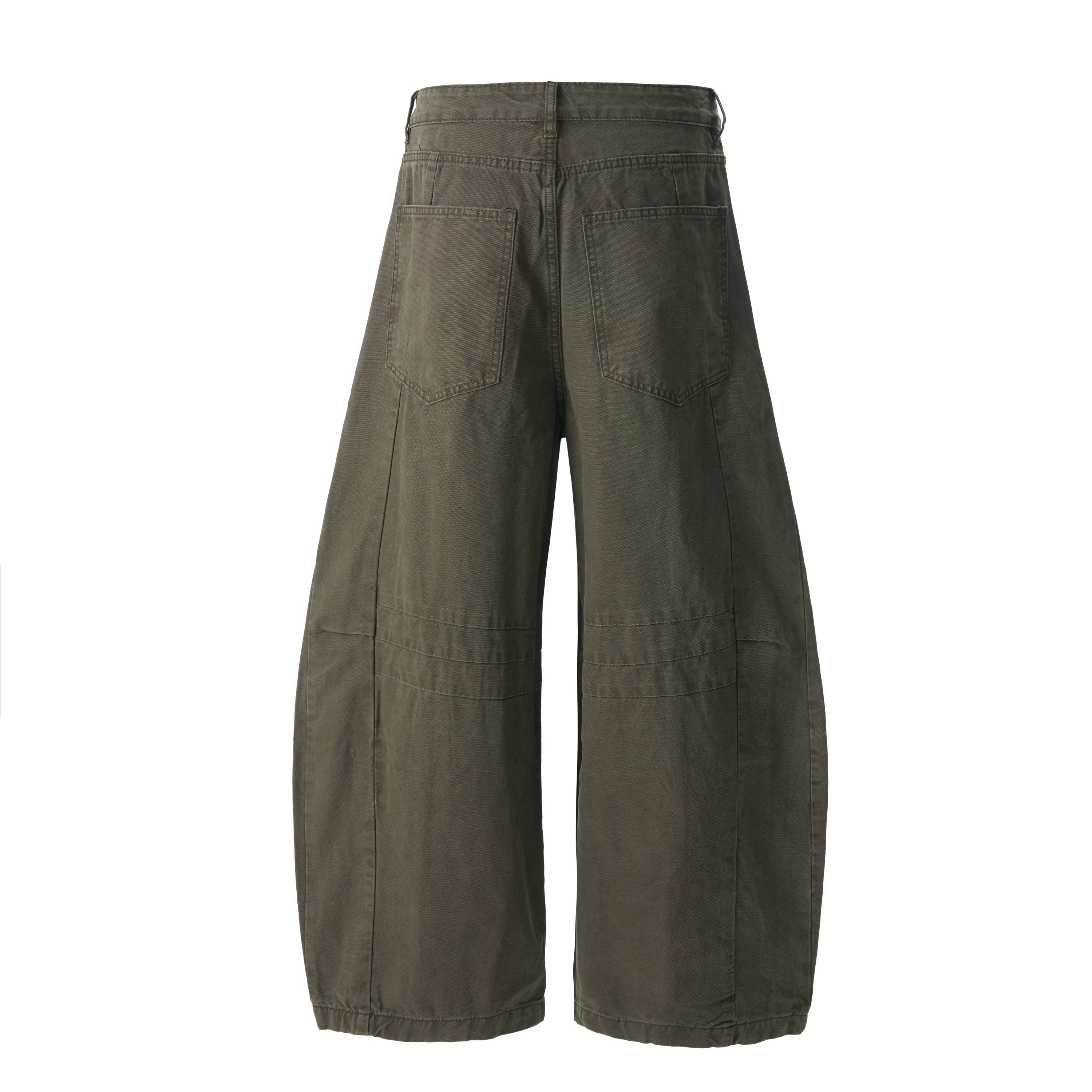Structured Panel Barrel Wide-Leg Jeans | 100% Cotton