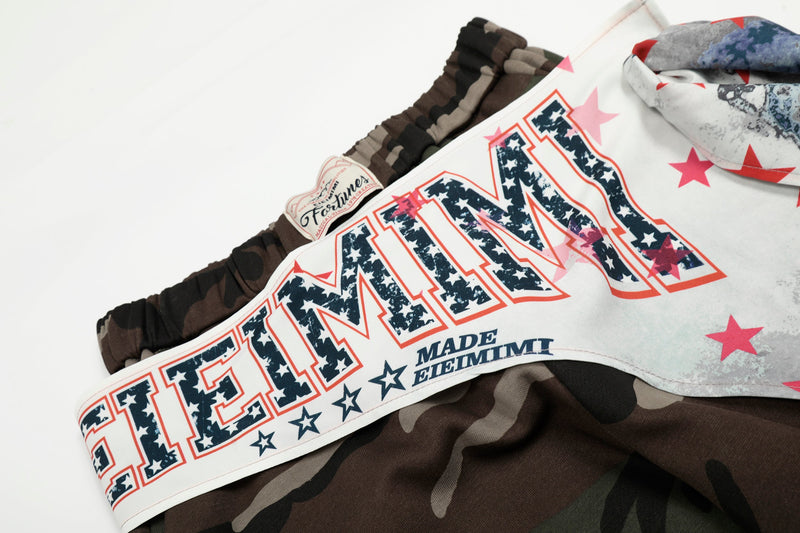 Camo Scarf-Wrap Wide Leg Pants | Streetwear Statement