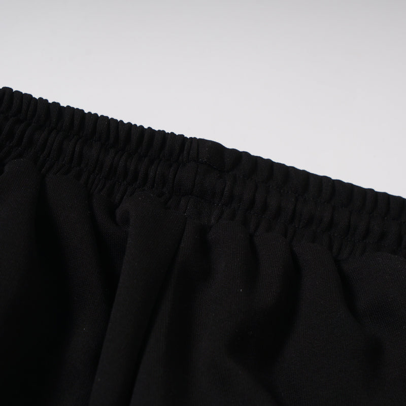 Wide-Leg Track Pants with Lace Star Appliqué & Side Stripes