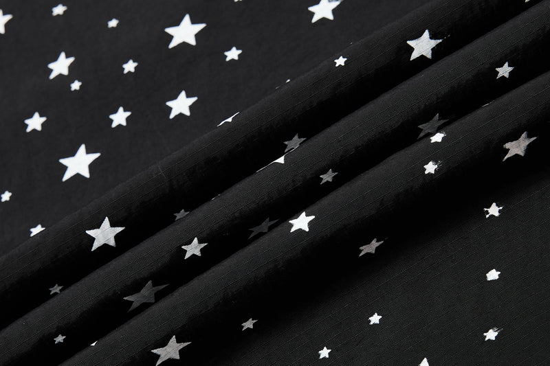 Star Print Wide-Leg Track Pants with Side Stripes | Streetwear