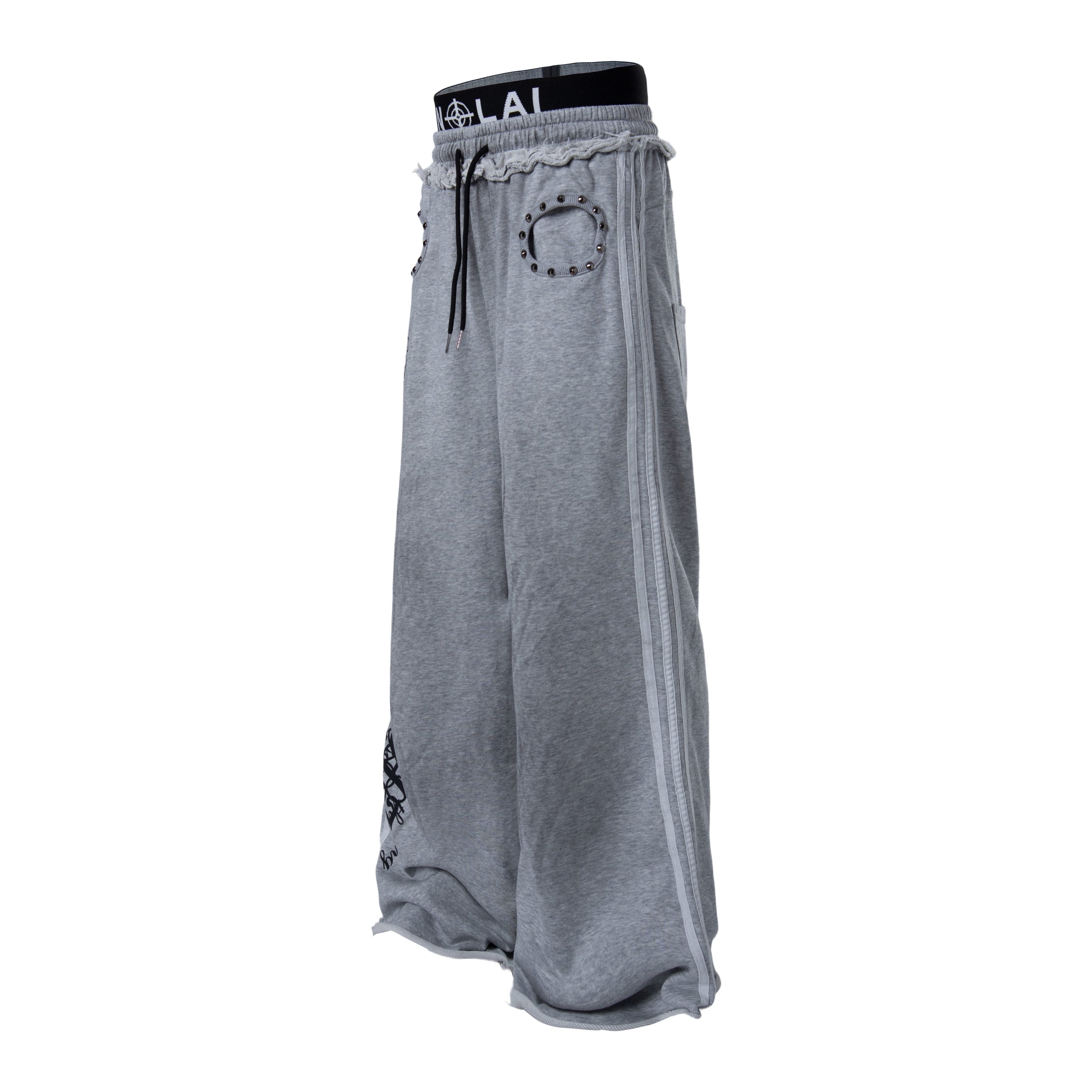Script Graffiti Wide-Leg Sweatpants | Streetwear Joggers