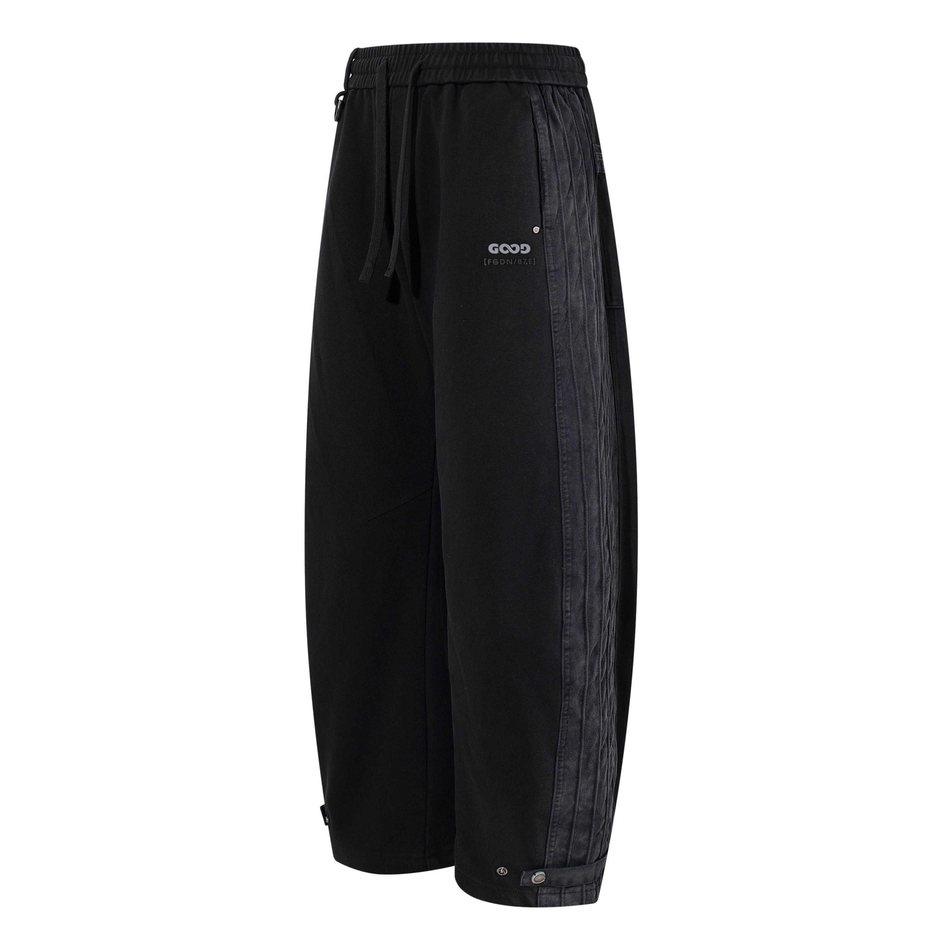 Omirad Utility Panel Barrel Pants | Black Streetwear