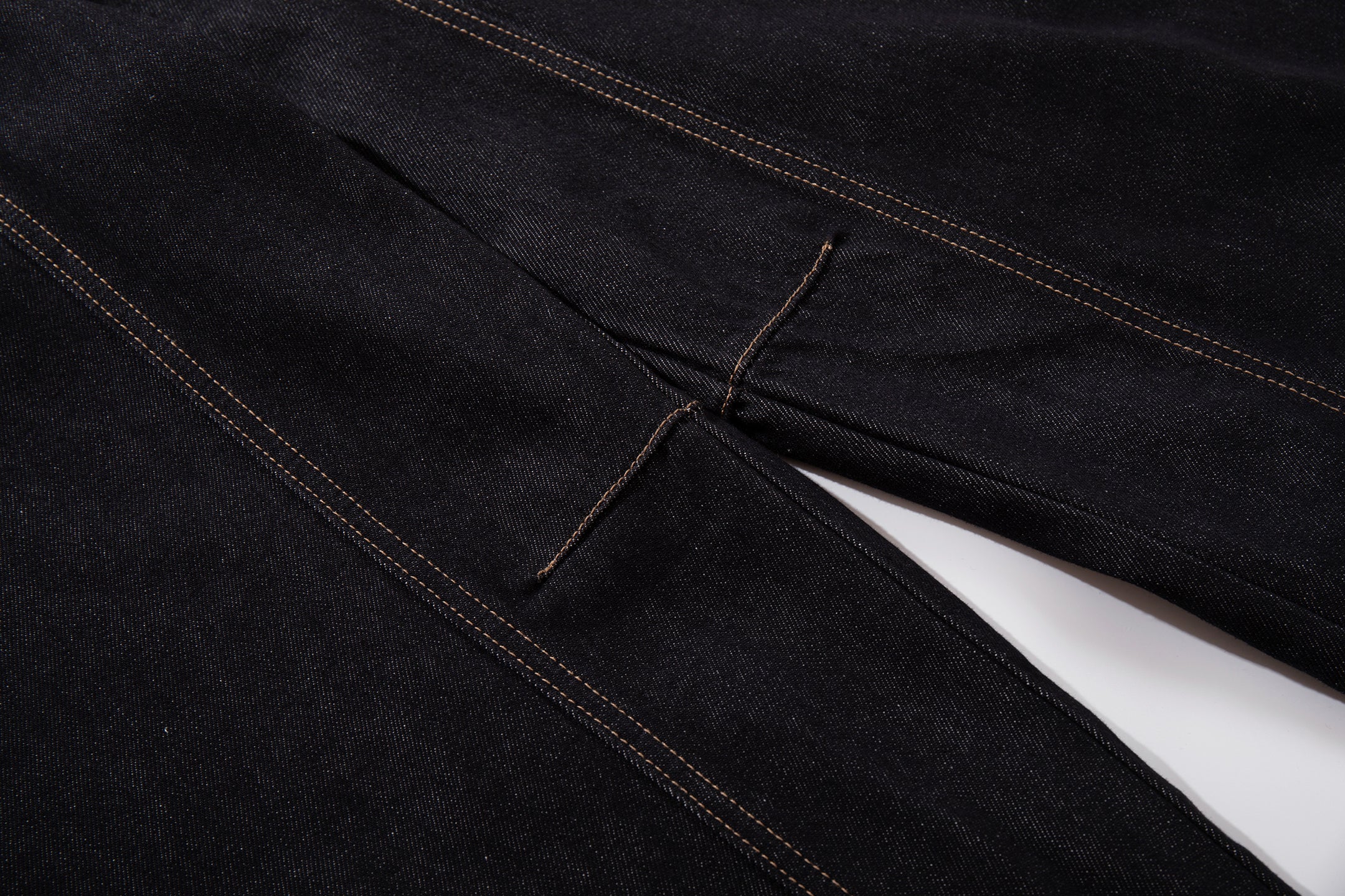 Omirad Plaid-Panel Wide-Leg Jeans | Dark Wash Denim