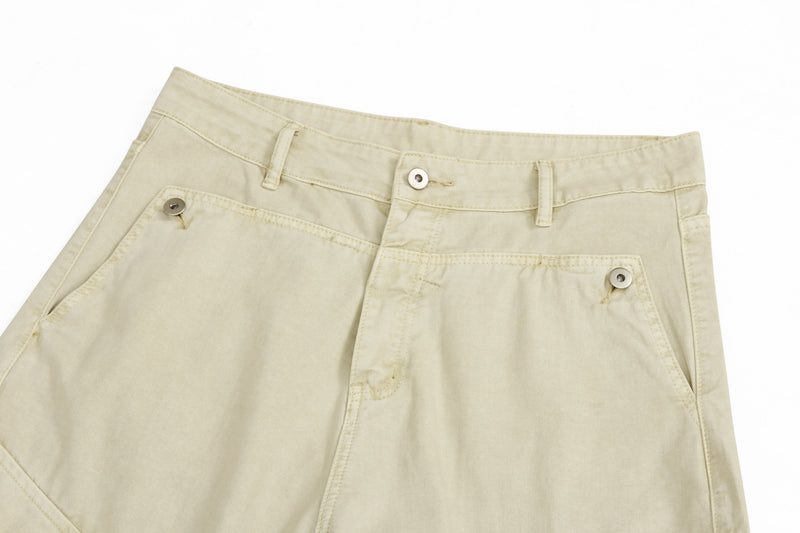 Omirad Cargo Wide Leg Pants | Washed Cotton Streetwear