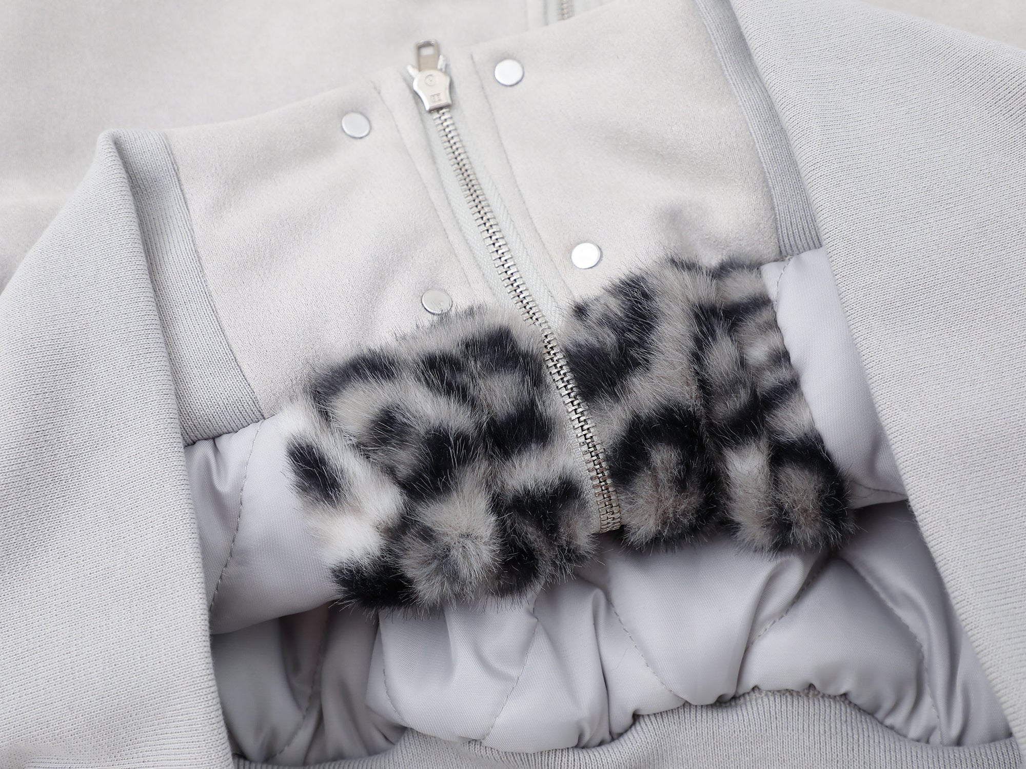 Cross Patch Faux Fur Hood Bomber Jacket | Streetwear