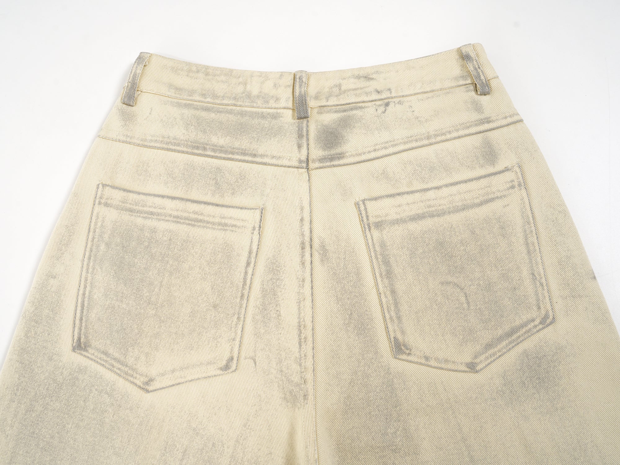 Wide-Leg Embroidered Pocket Denim Pants | Street Luxury