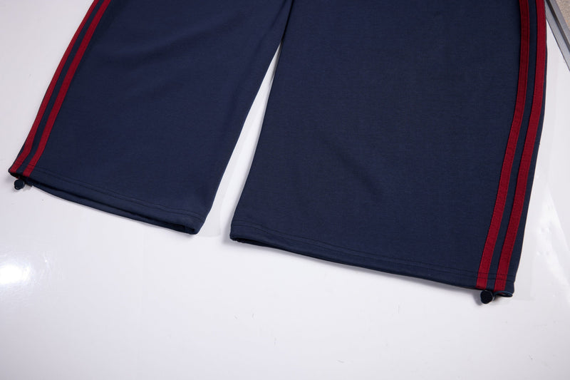 Retro College Badge Wide-Leg Sweatpants | Varsity Streetwear
