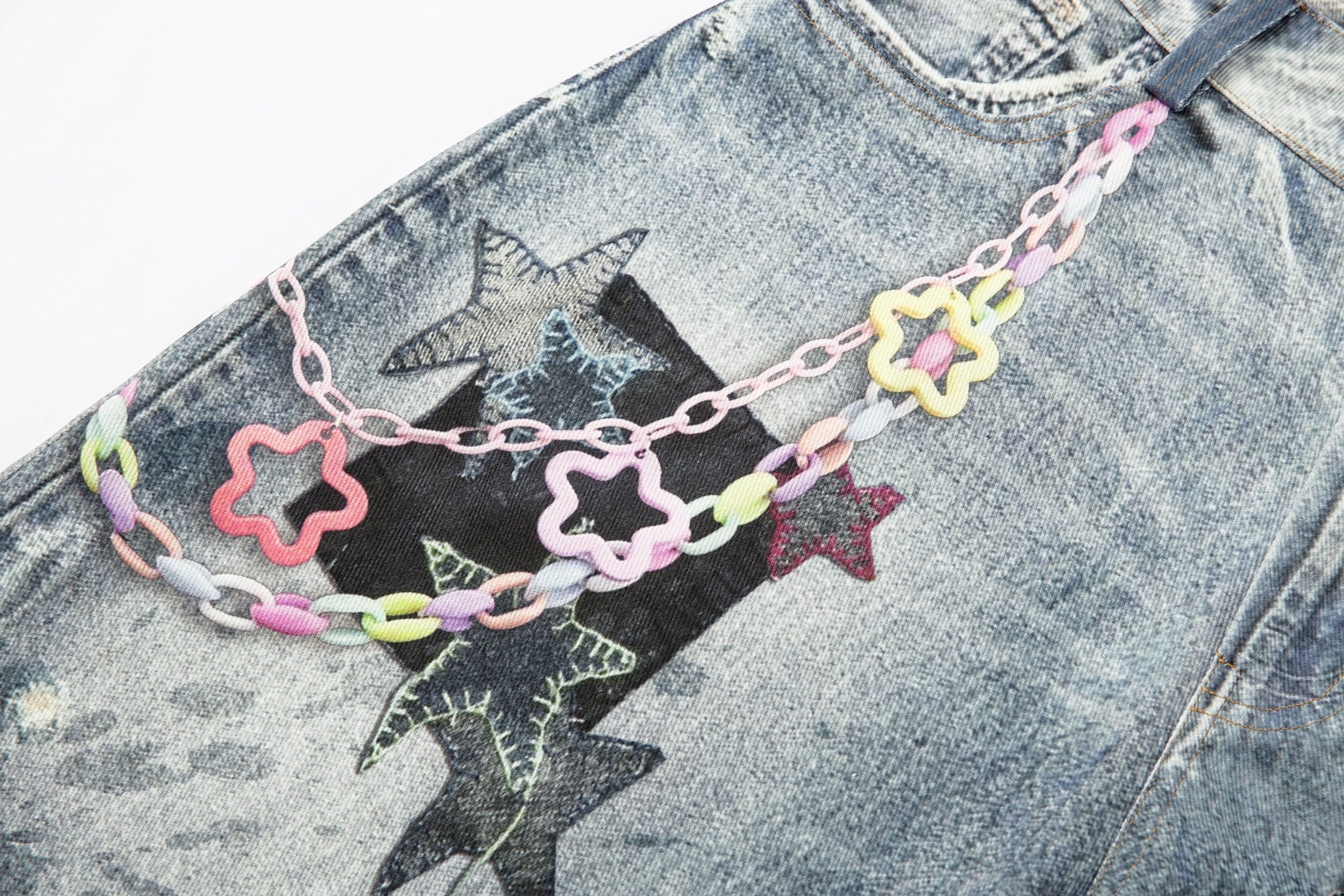 Omirad Vintage Charm Patch Denim Shorts | Streetwear