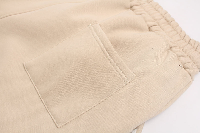 Fleece-Lined Retro Letter Wide-Leg Sweatpants | Streetwear