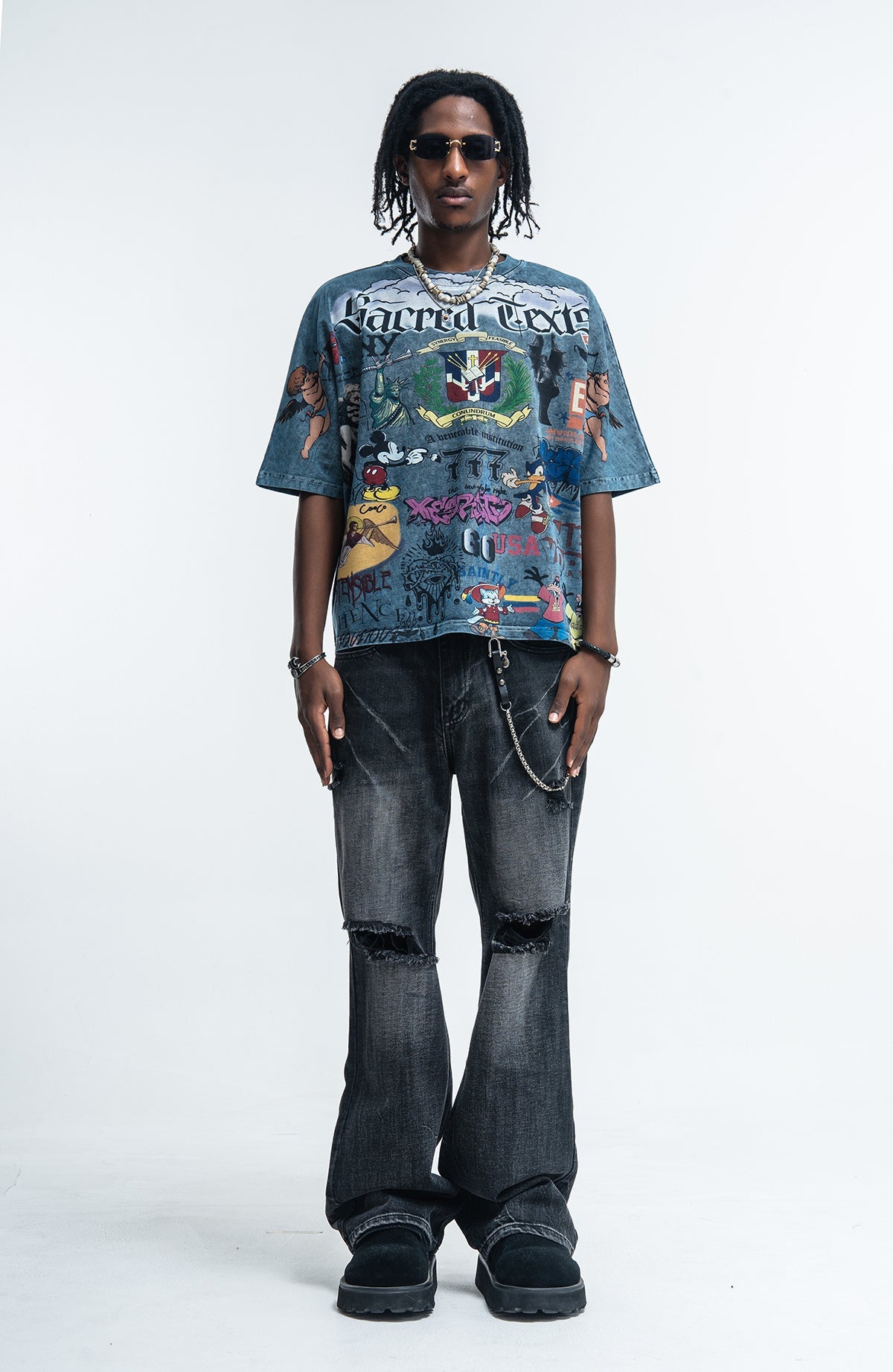 Omirad Sacred Chaos All-Over Graphic Tee | Vintage Wash