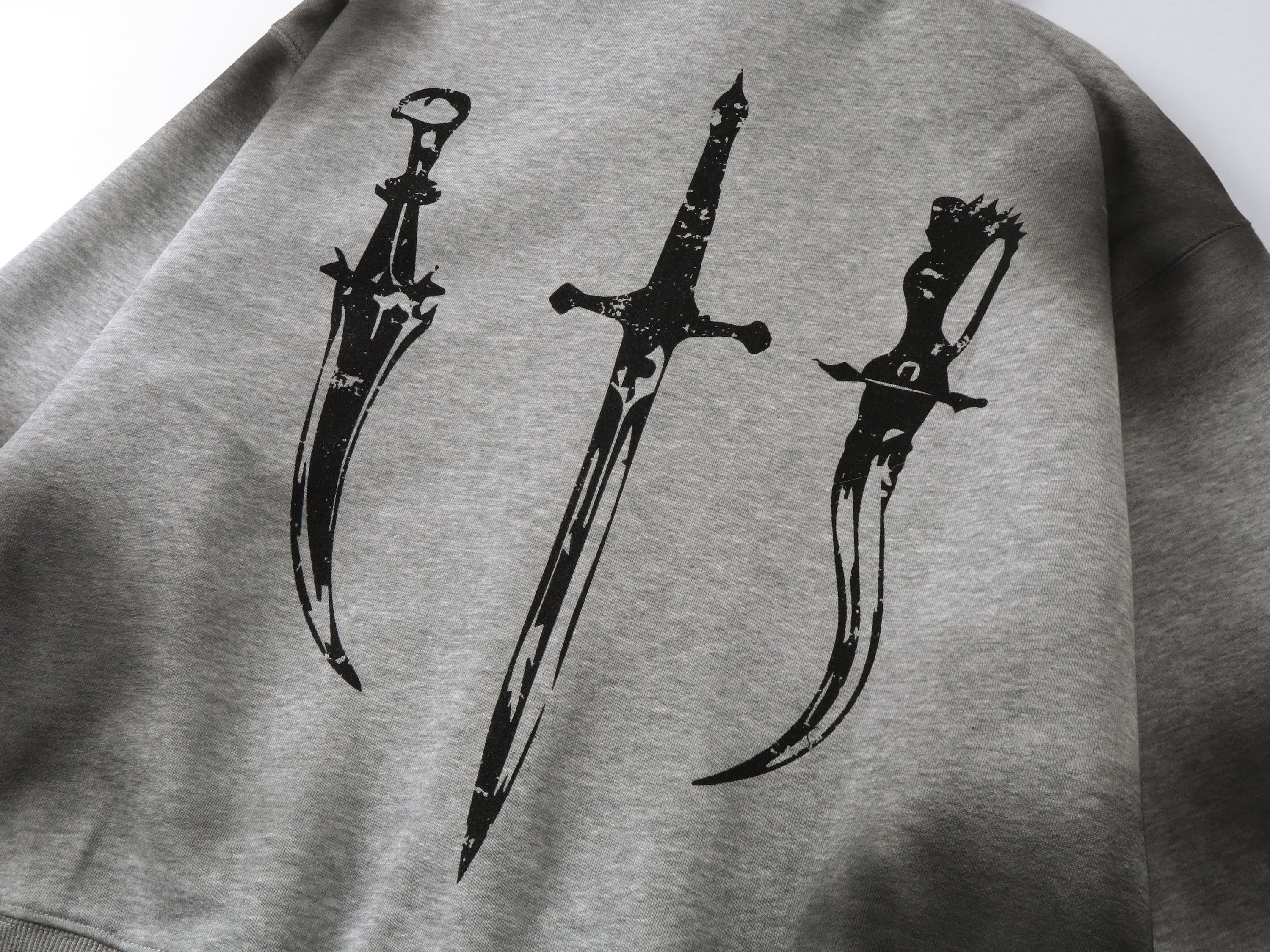 Gothic Fur-Trim Zip-Up Hoodie | Dark Graphic Street-Goth