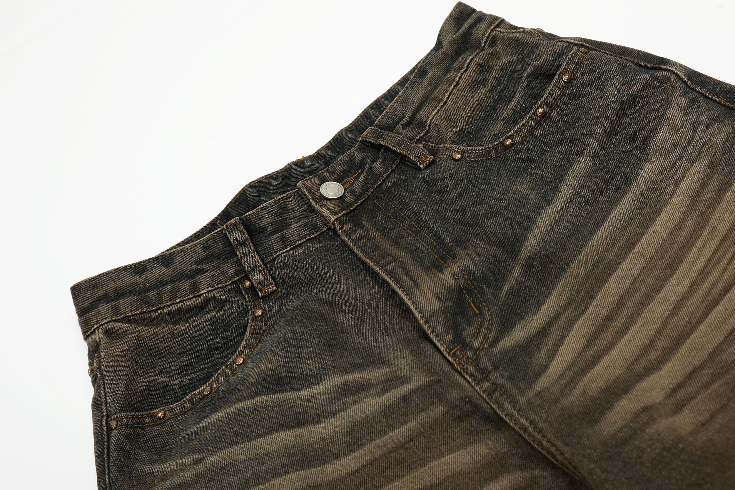Omirad Retro Fade Wide-Leg Jeans | Vintage Wash Streetwear