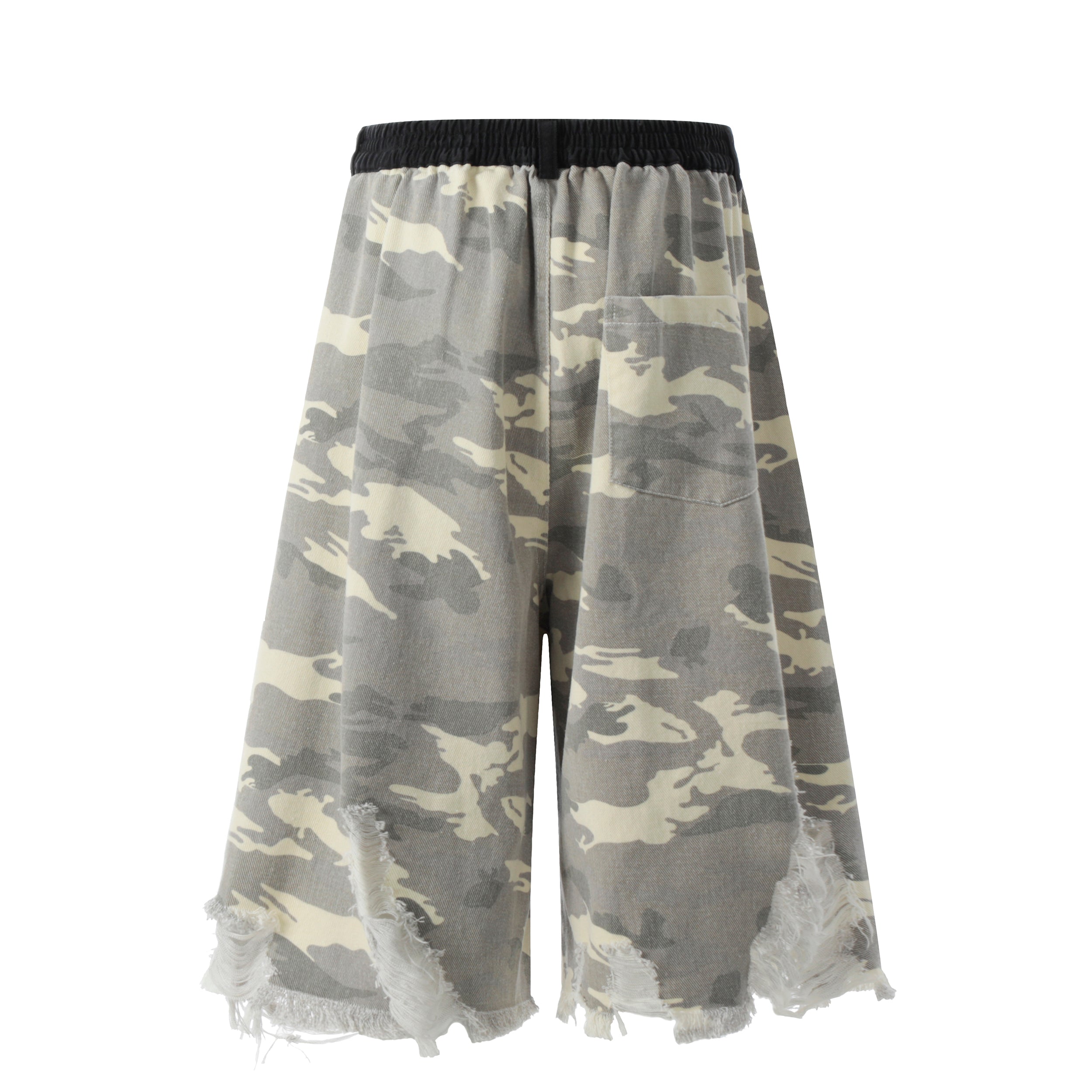 Omirad Camo Distressed Jorts | Wide-Leg Shorts