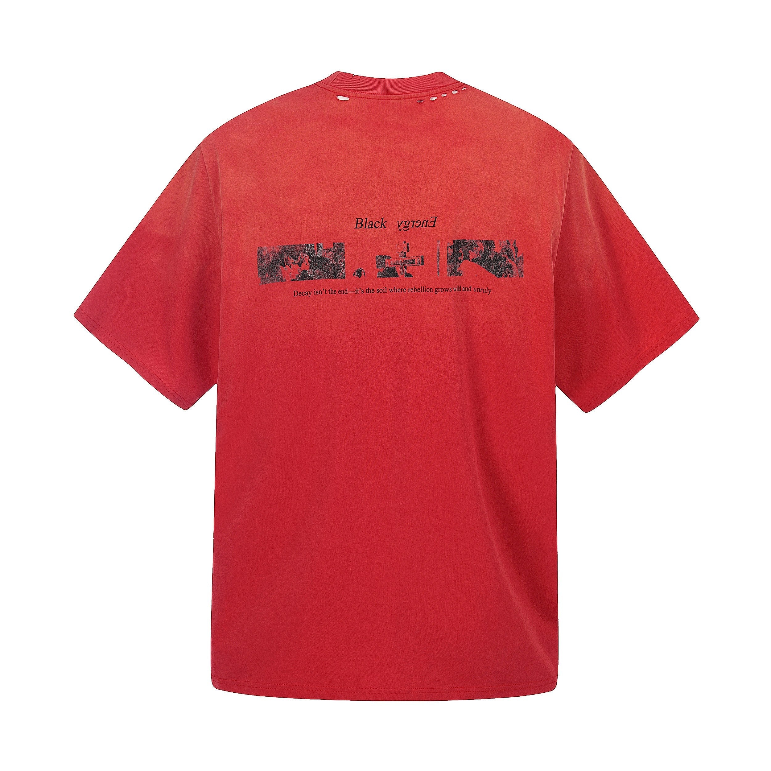 Omirad Vintage Distressed Red Graphic Tee | Streetwear