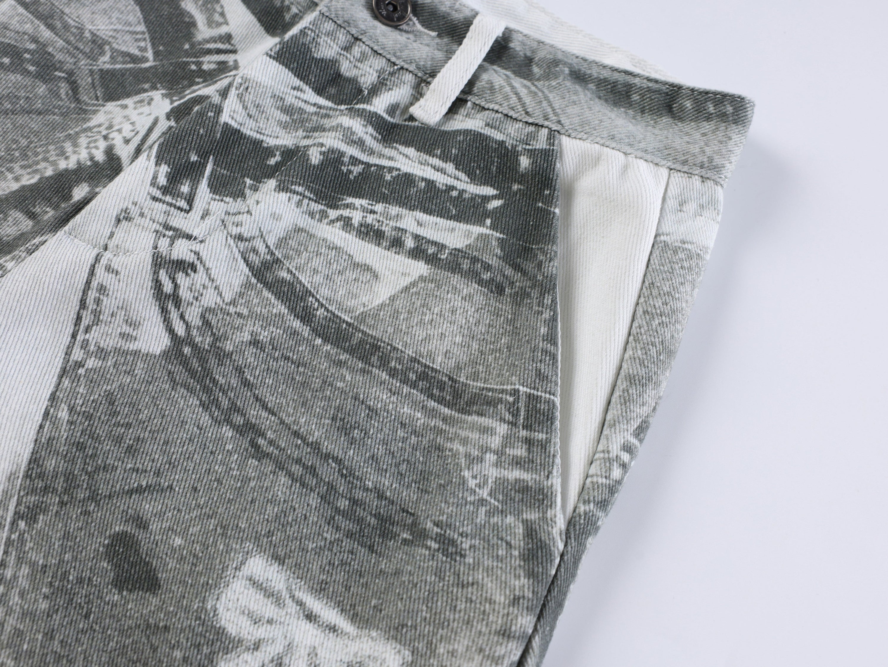Omirad Graphic Panel Wide-Leg Pants | Streetwear Collage Print