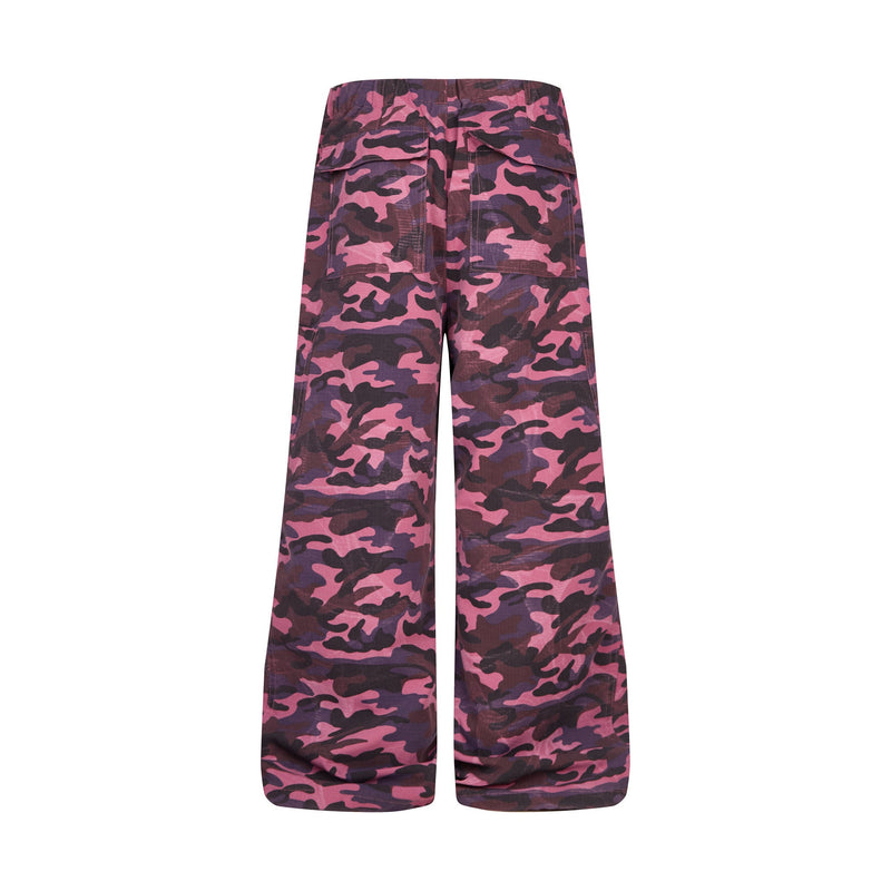 Omirad Purple Camo Wide-Leg Cargo Pants | SEAKOFF