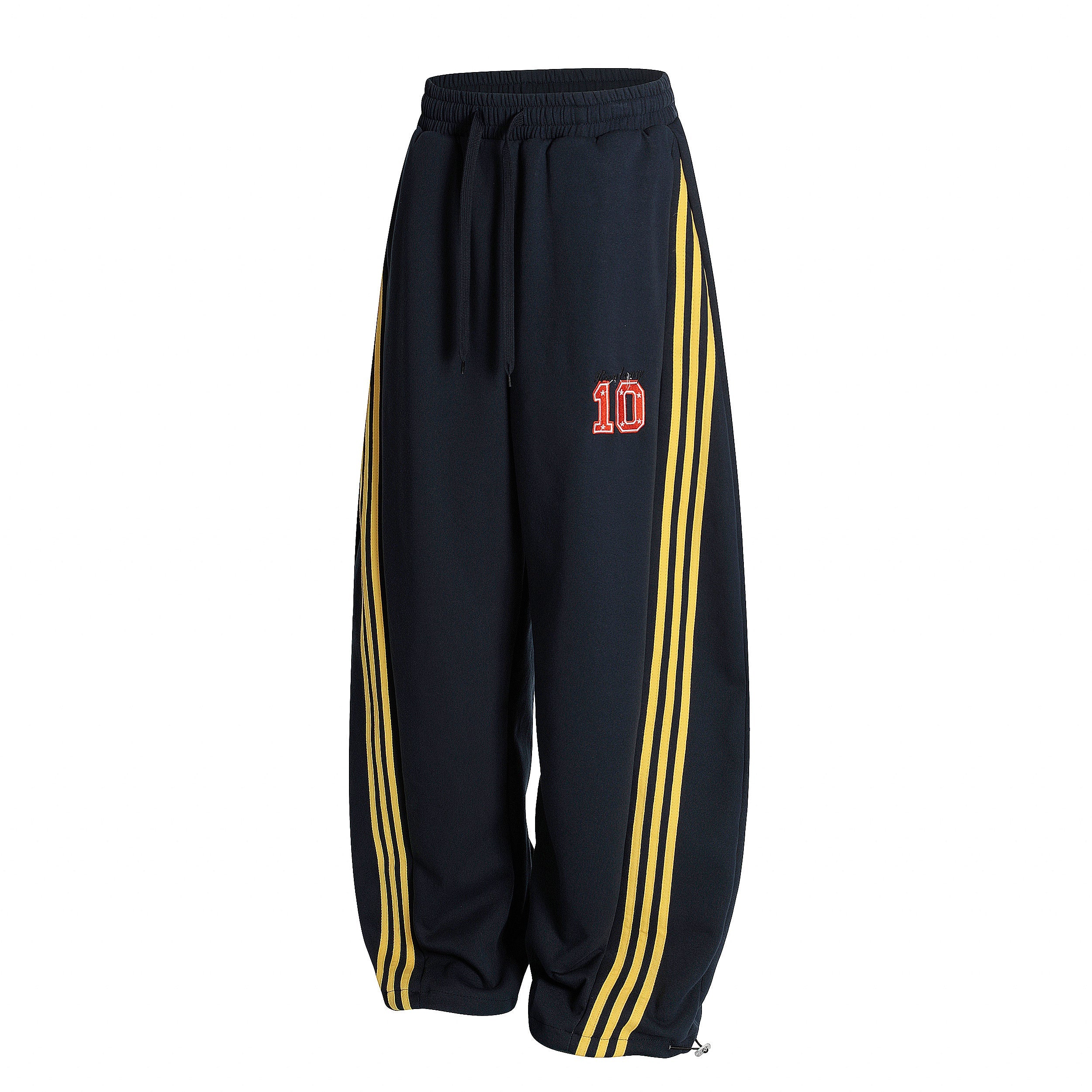 Omirad Retro Wide-Leg Track Pants | Triple Stripe Varsity