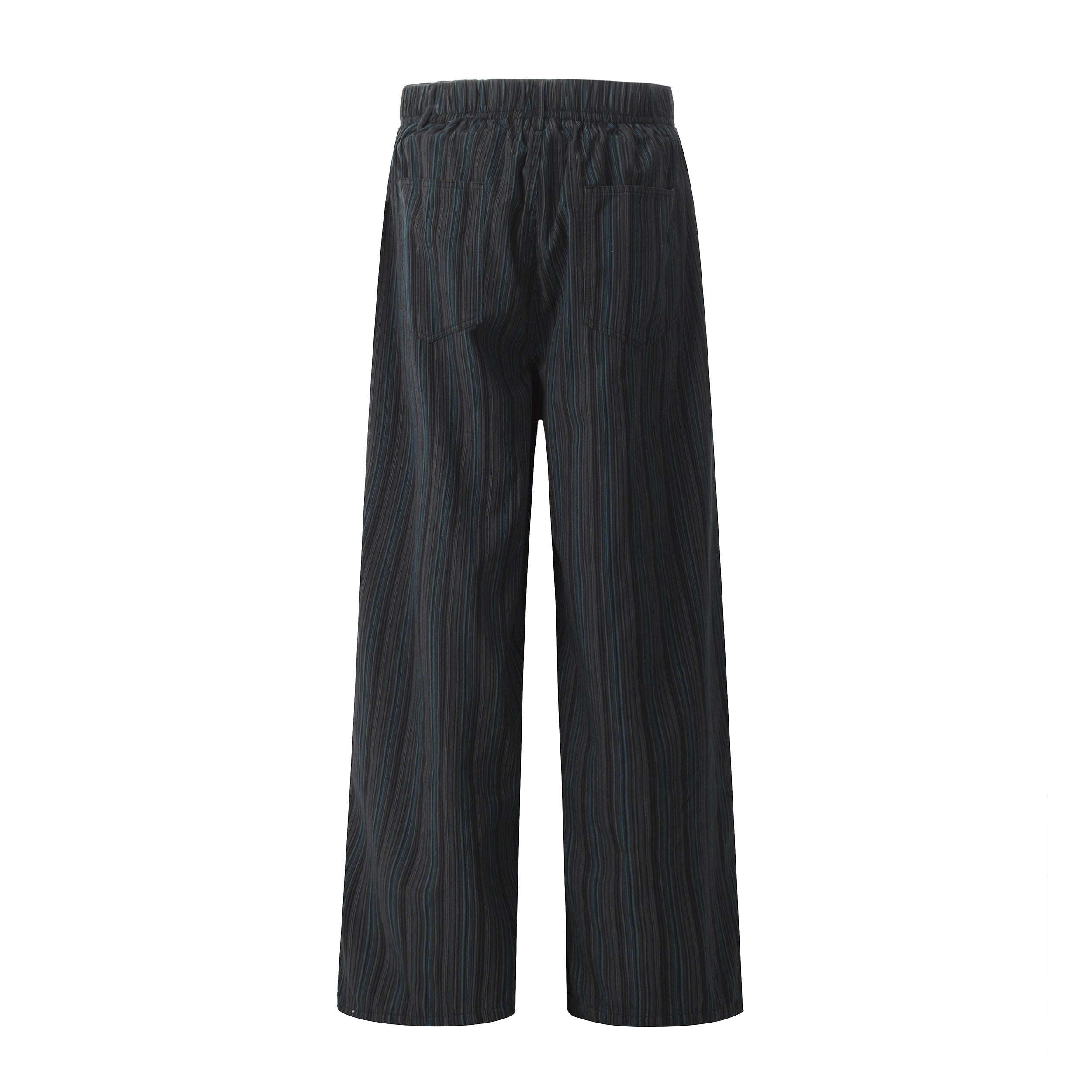 Omirad Striped Relaxed Wide-Leg Cotton Pants