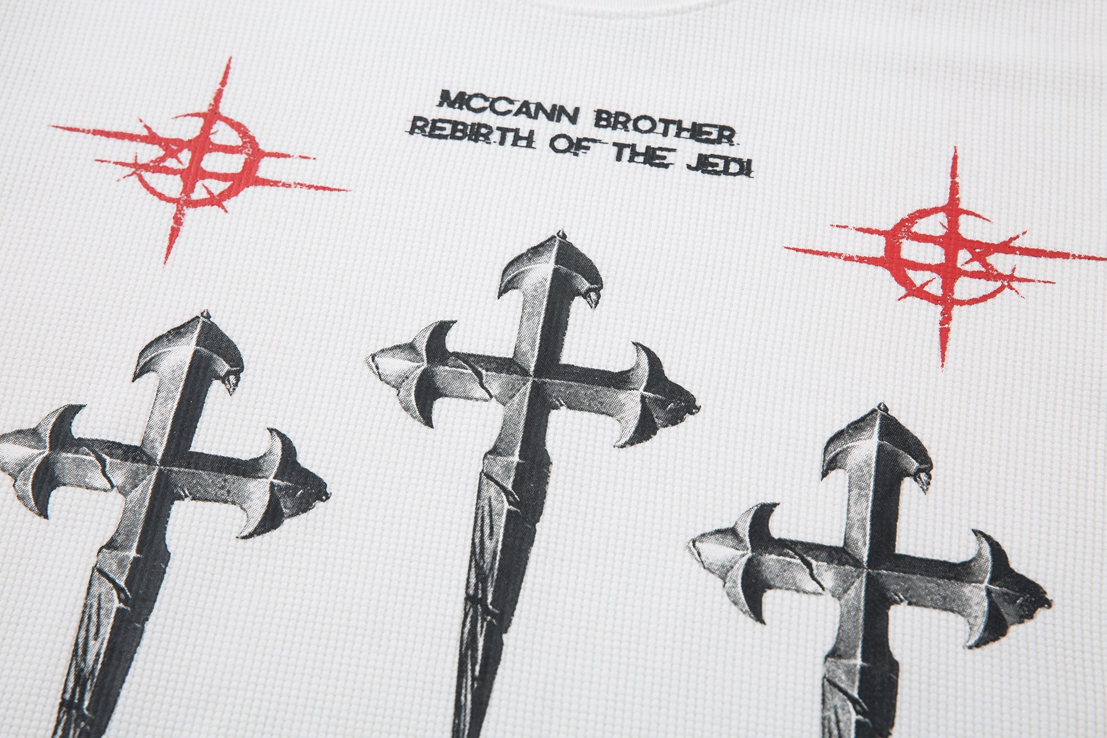 Gothic Cross Long Sleeve Graphic Tee | Dark Streetwear