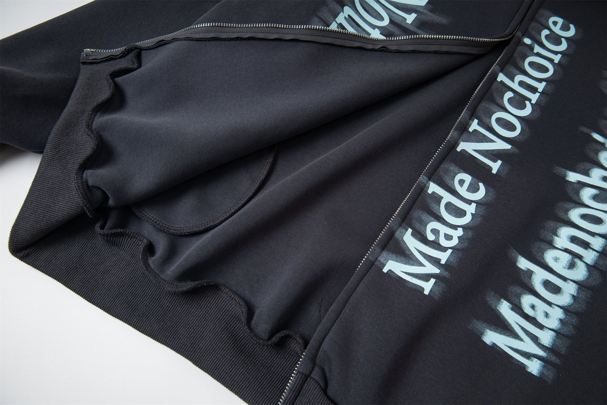 Omirad Gradient Letter Zip Hoodie | Streetwear Statement