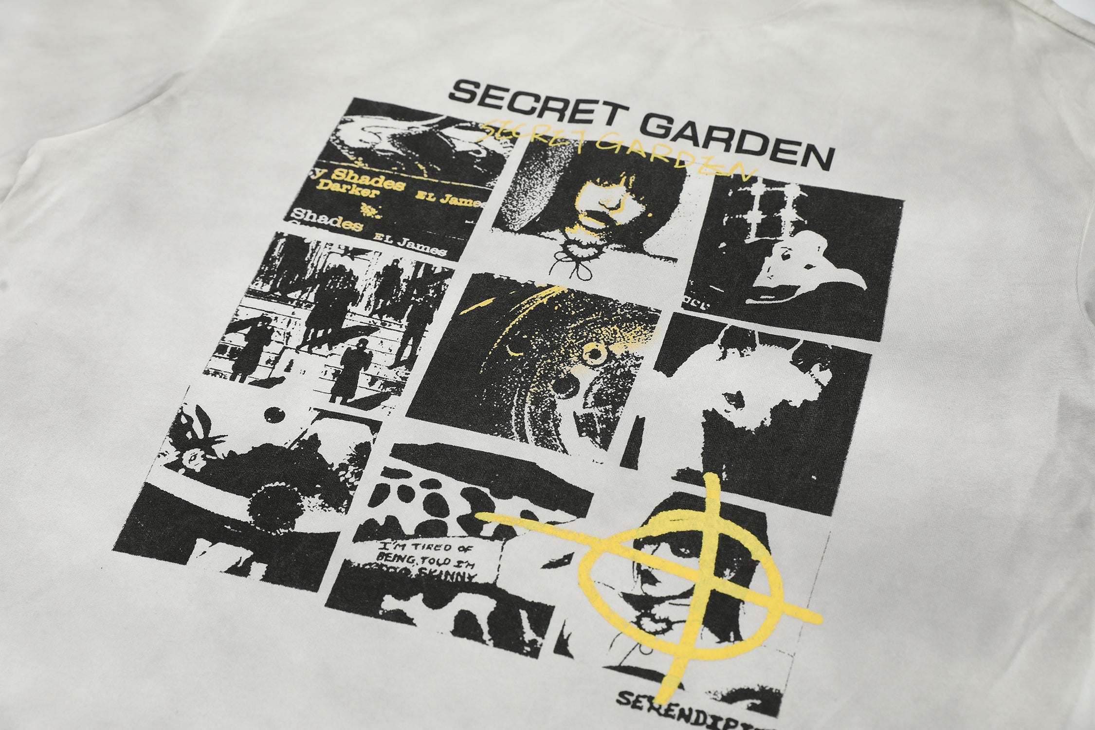 Secret Garden Graphic Panel Oversized T-Shirt | Streetwear Tee