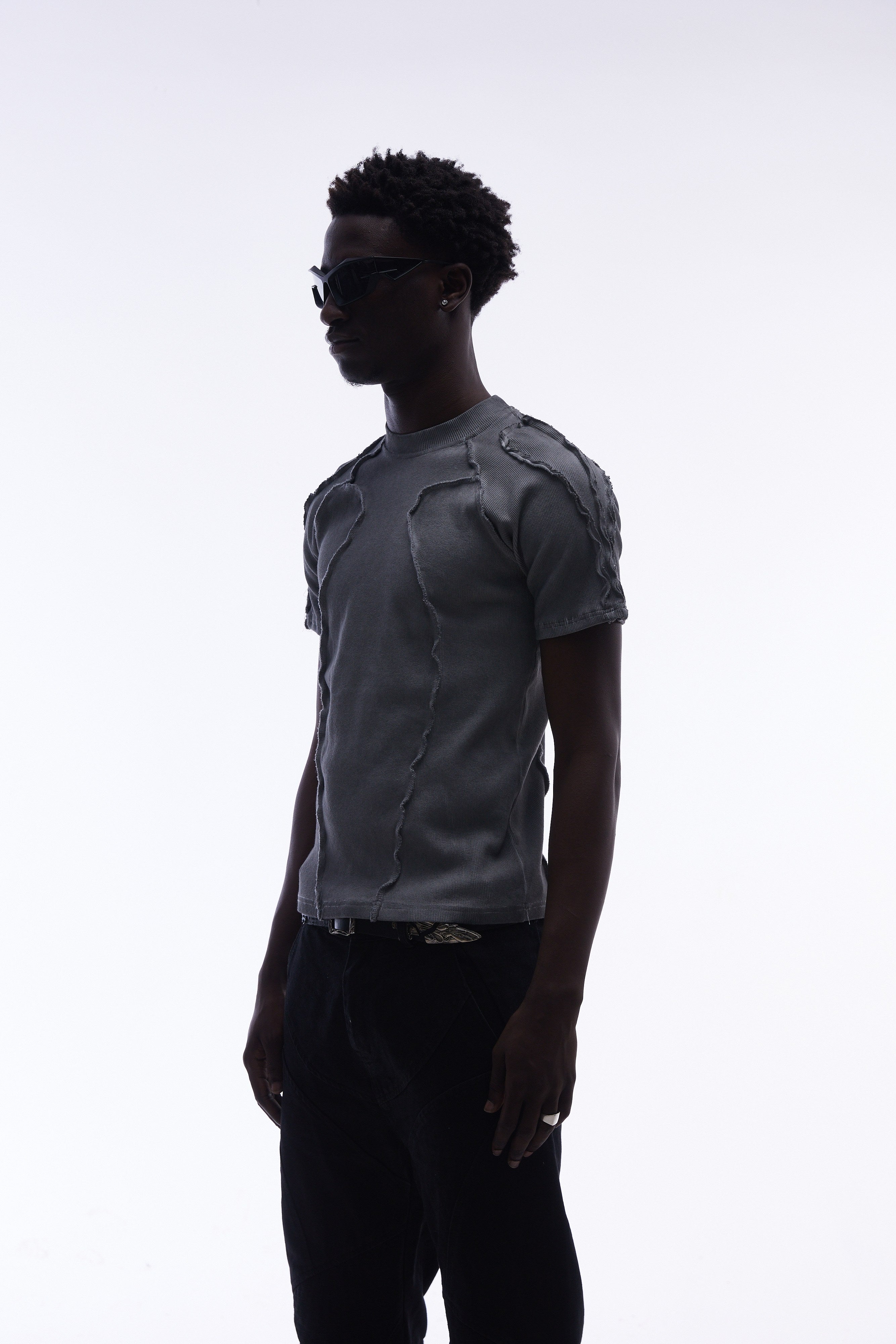 Omirad Raw Seam Compression Tee | Deconstructed Streetwear