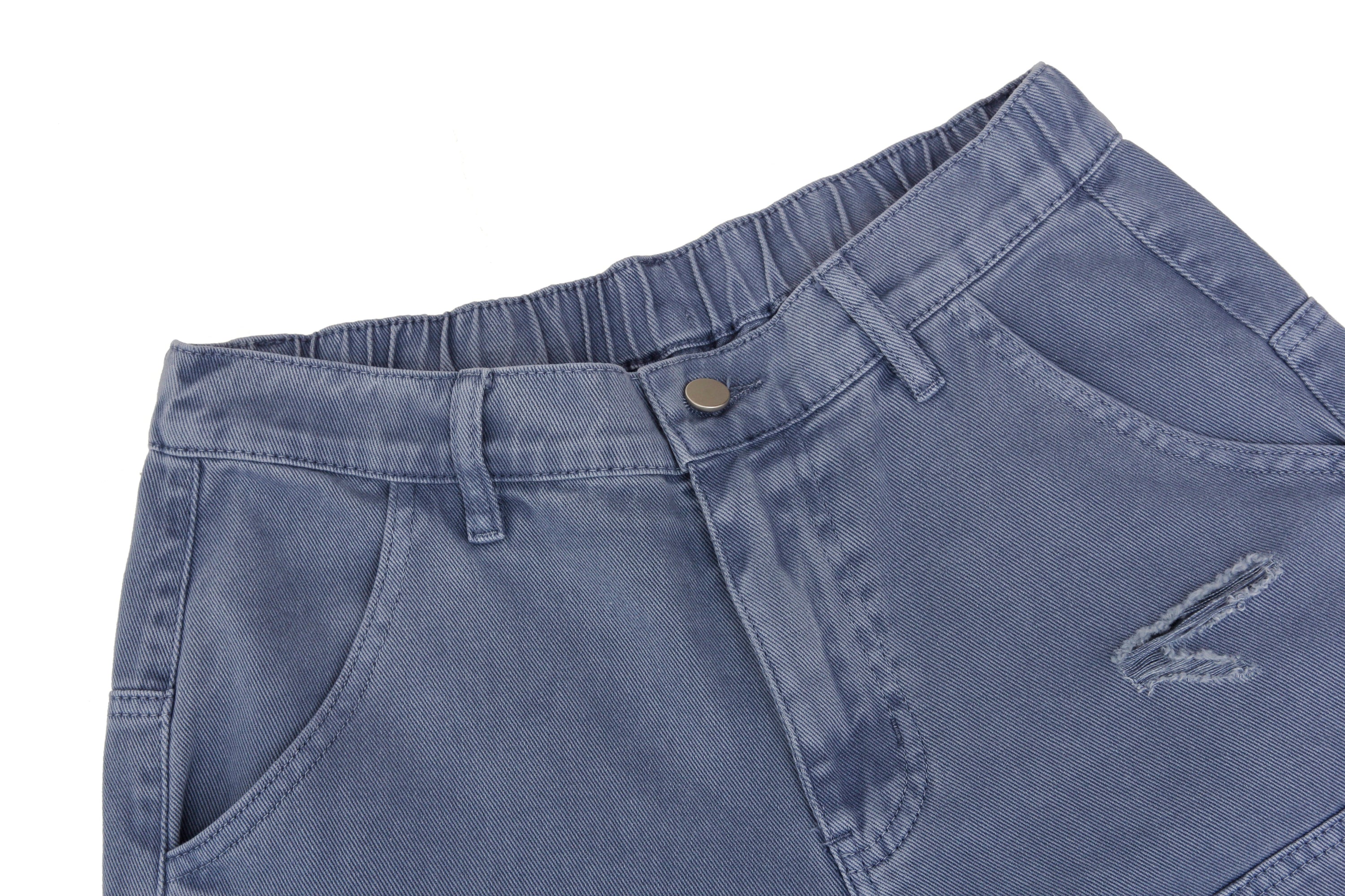 Omirad Distressed Utility Wide Leg Jeans | Baggy Denim