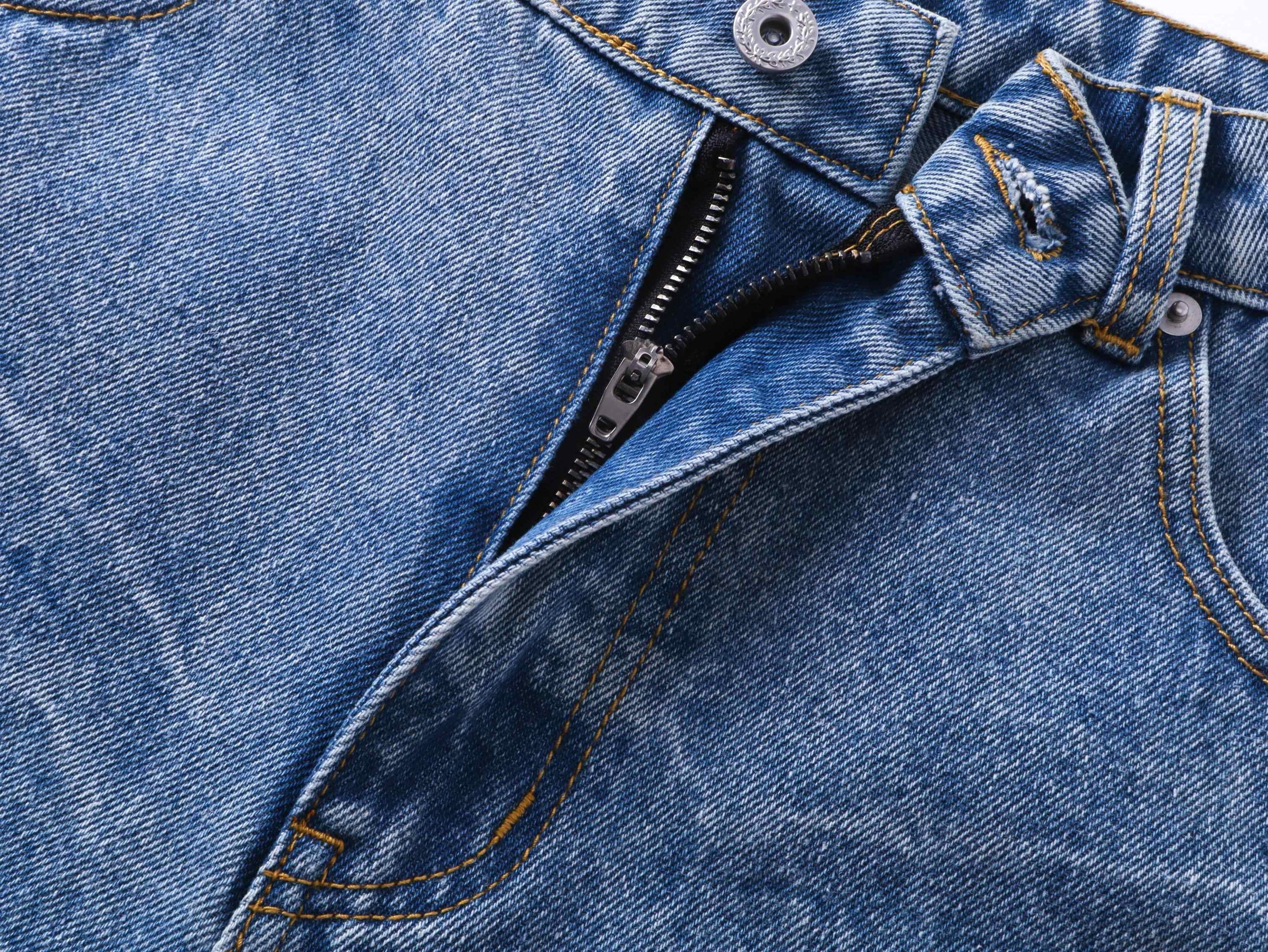 Stacked Vintage Washed Denim Jeans | Wide Leg Streetwear
