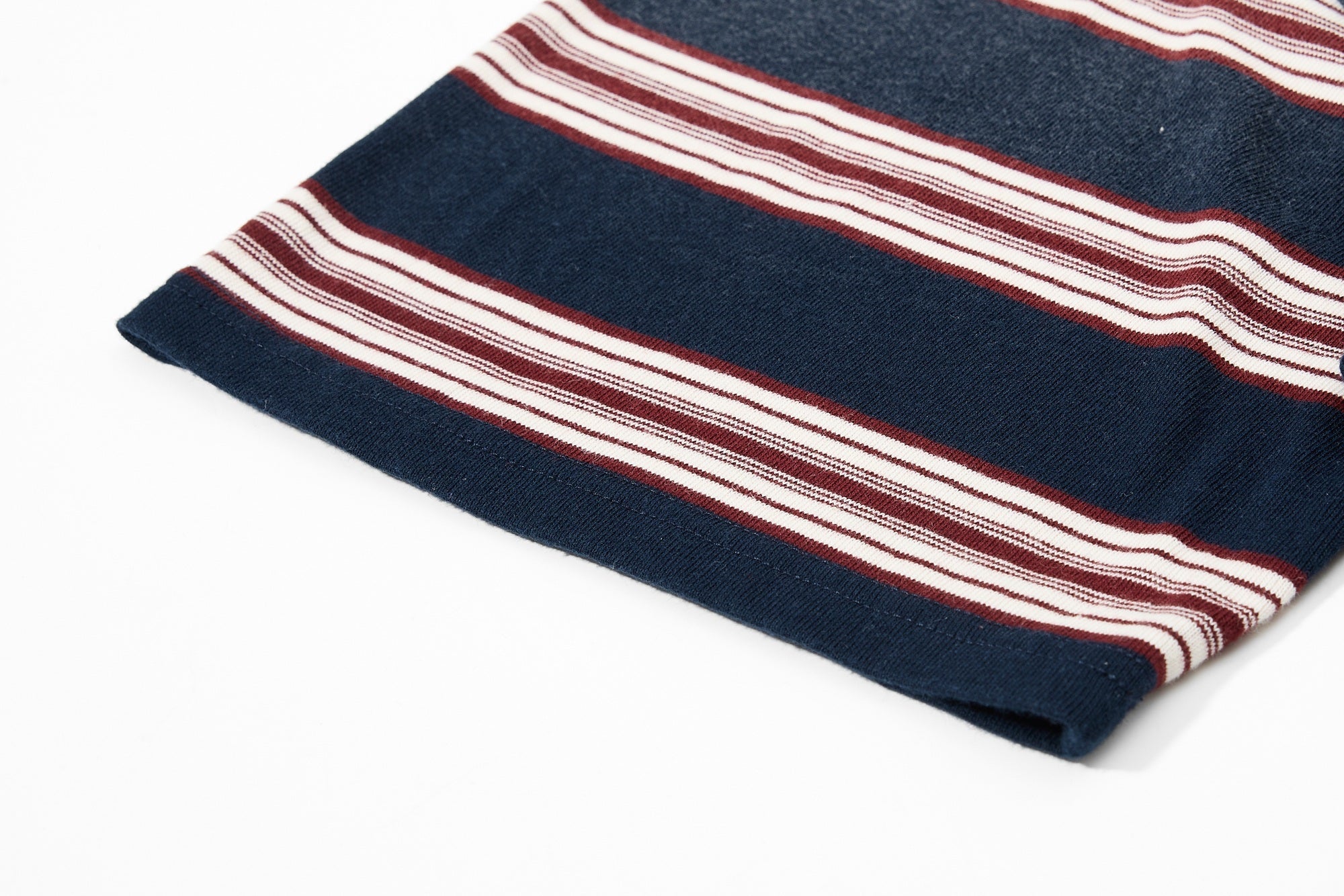 Vintage Stripe Rugby Polo Shirt | Retro 90 Graphic | Omirad