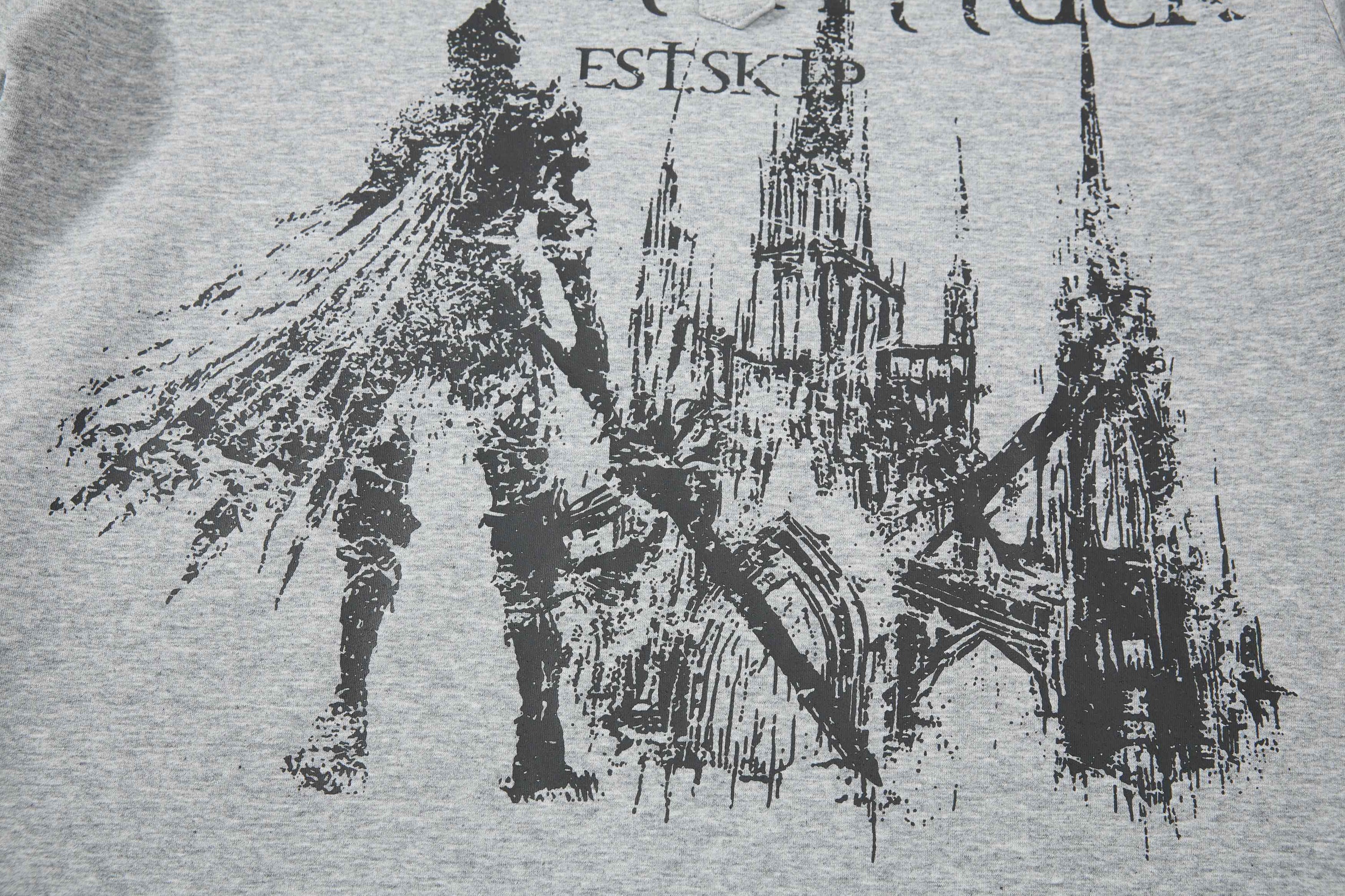 Omirad Knight Attack Graphic Polo Tee | Medieval Streetwear